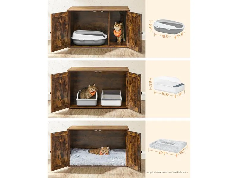 Feandrea Katzenhaus für Katzentoilette, Vintagebraun