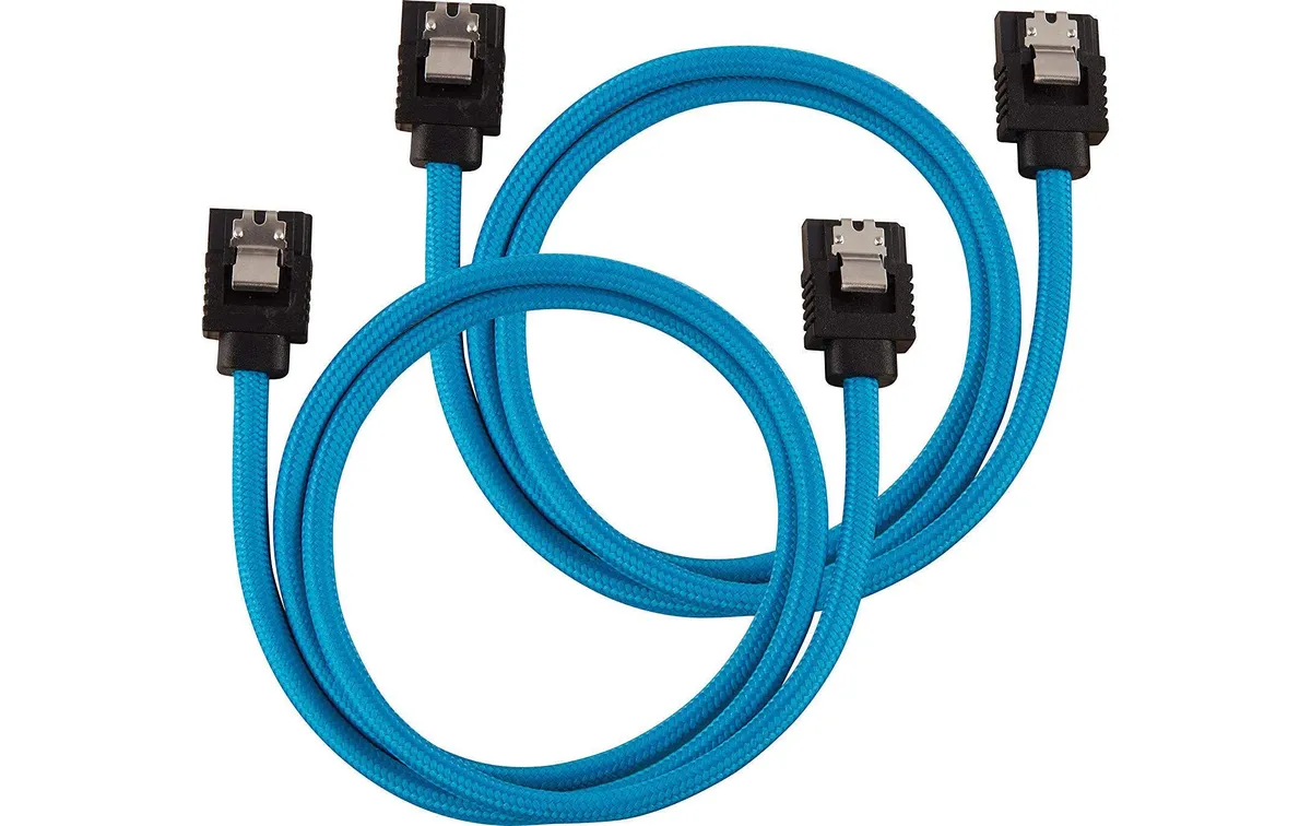 Corsair SATA3-Kabel Premium Set Blau 60 cm Corsair SATA3-Kabel Premium Set Blau 60 cm