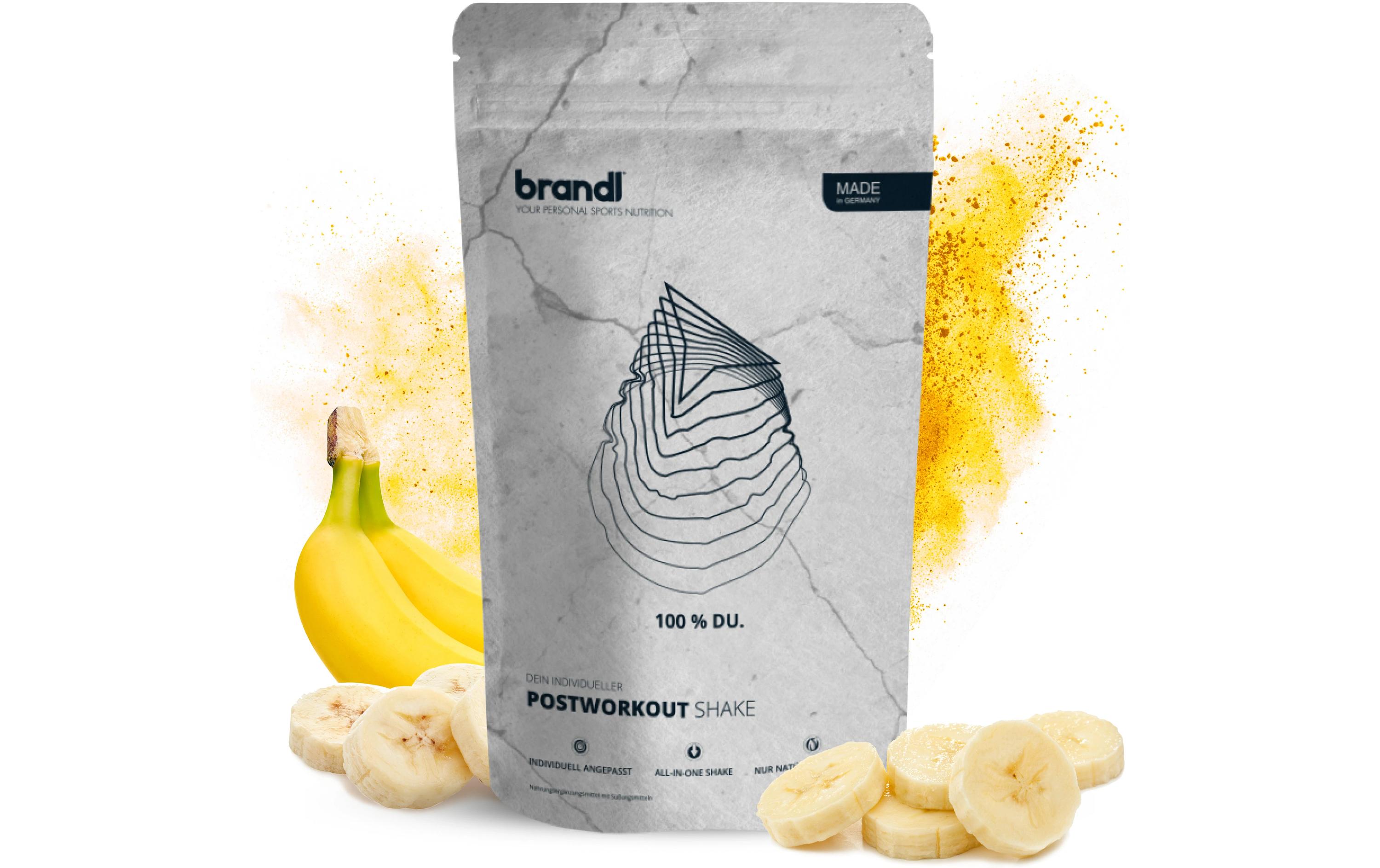 Brandl-Nutrition Pulver Vegan Protein All-in-One Post Workout Banane 1000 g