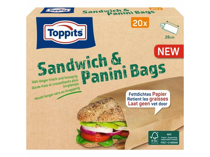 Toppits Panini Sandwichbeutel 20 Stück Toppits Panini Sandwichbeutel 20 Stück