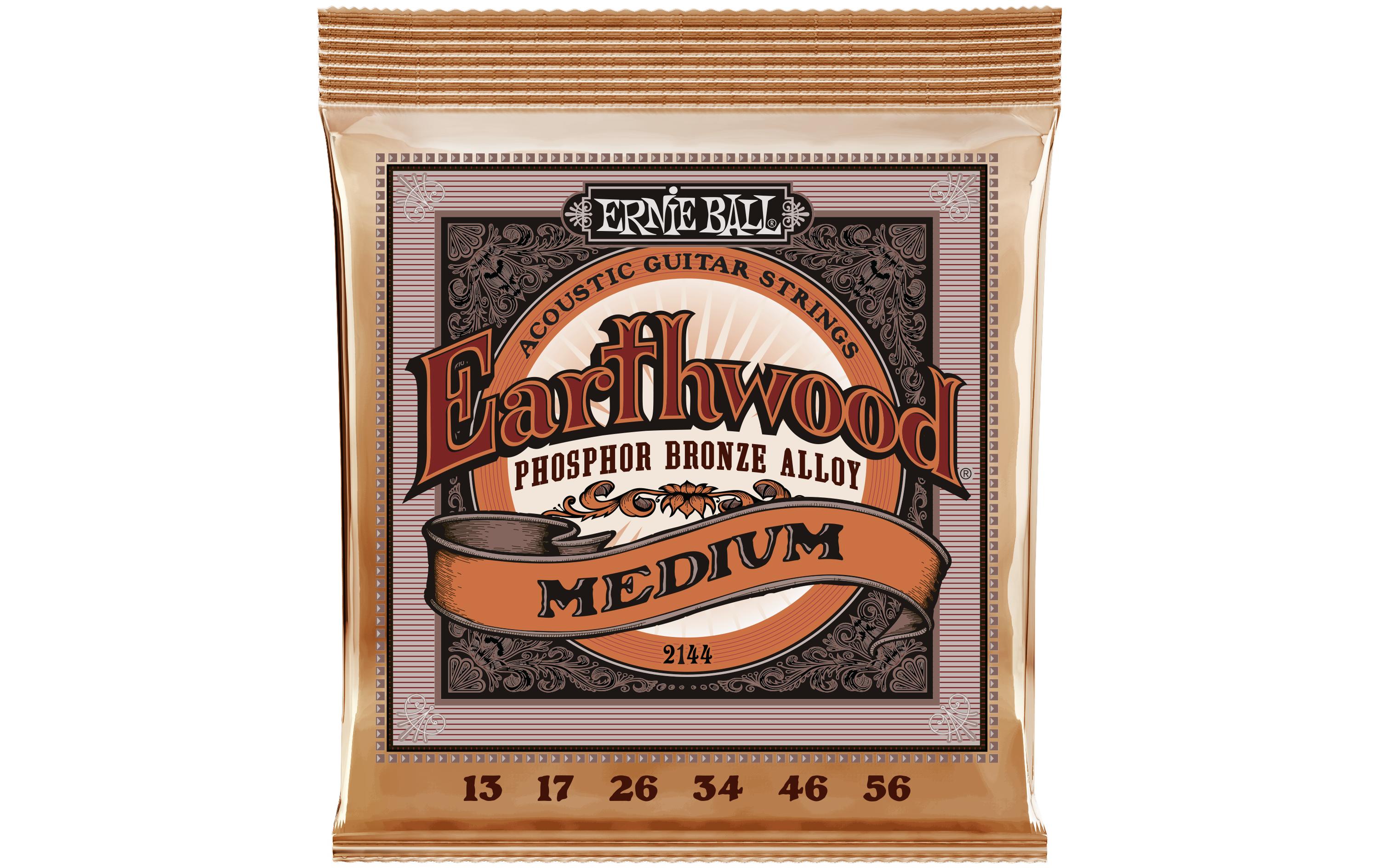 Ernie Ball Gitarrensaiten 2144 Earthwood PB – Medium 13-56