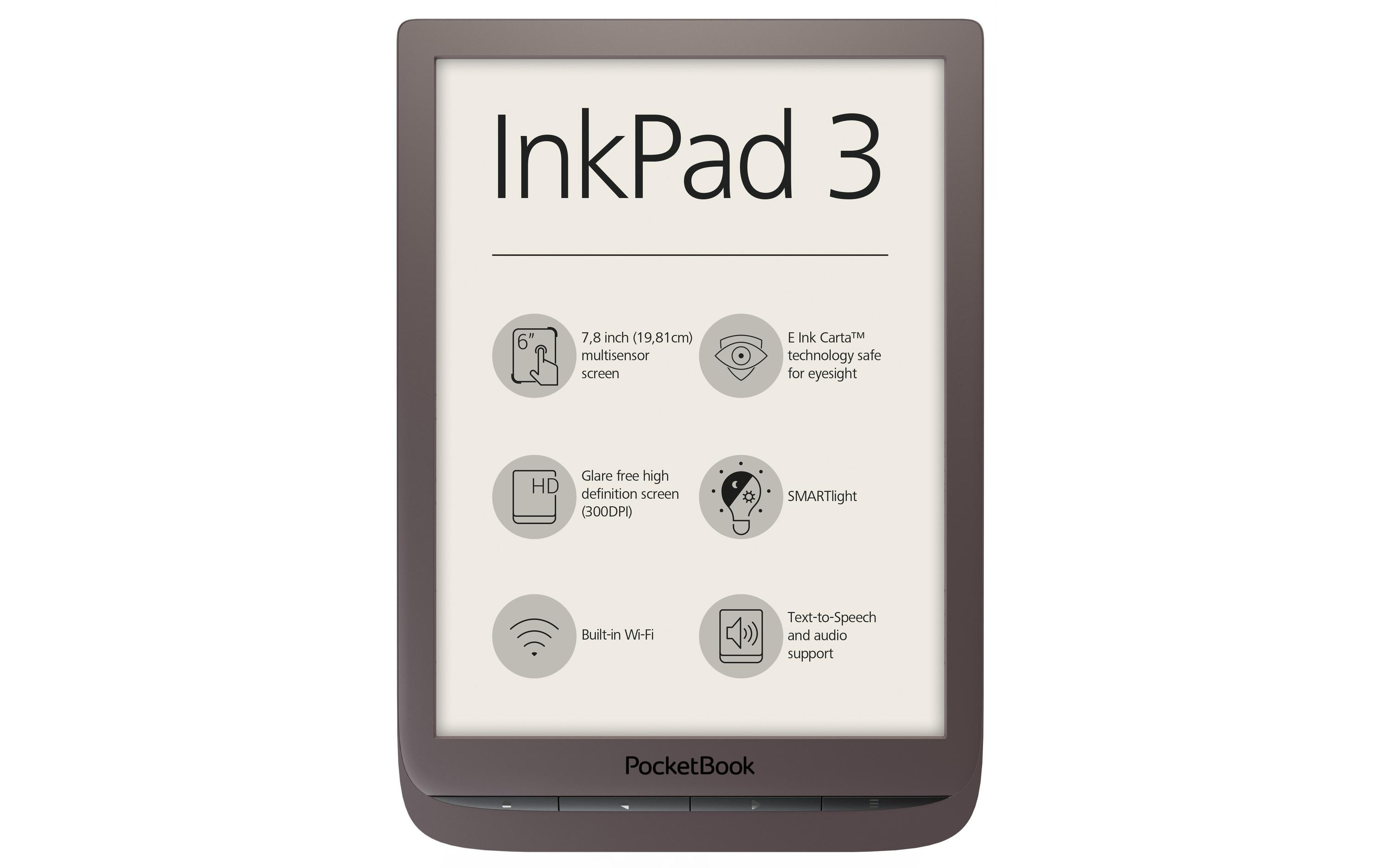 PocketBook E-Book Reader InkPad 3 Braun