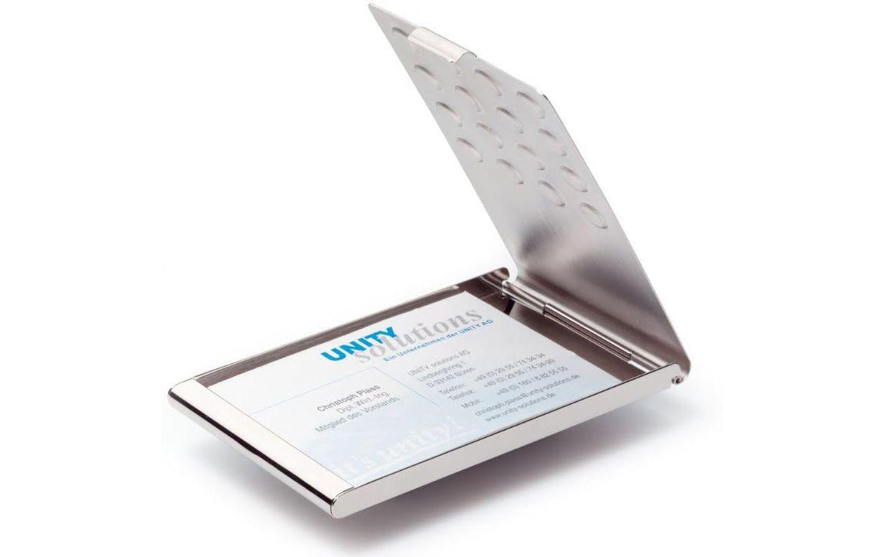 DURABLE Visitenkartenetui Business Card Box Chrome