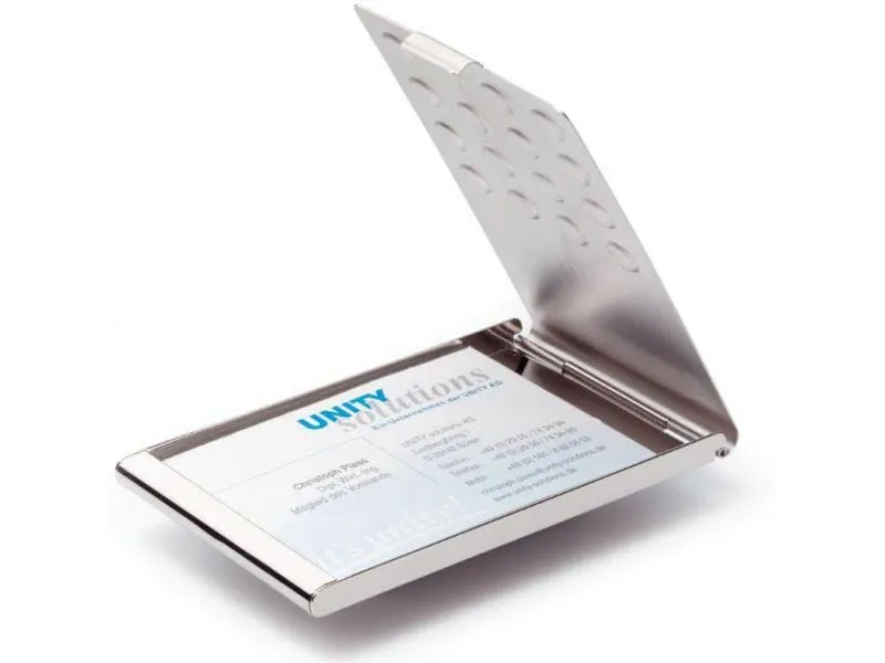 DURABLE Visitenkartenetui Business Card Box Chrome DURABLE Visitenkartenetui Business Card Box Chrome