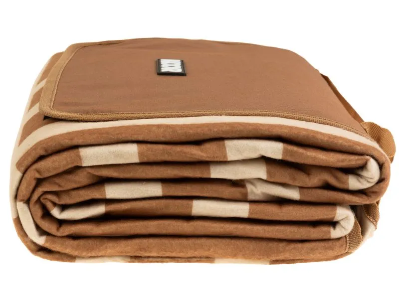 KOOR Picknickdecke Check, Braun 150 x 200 cm
