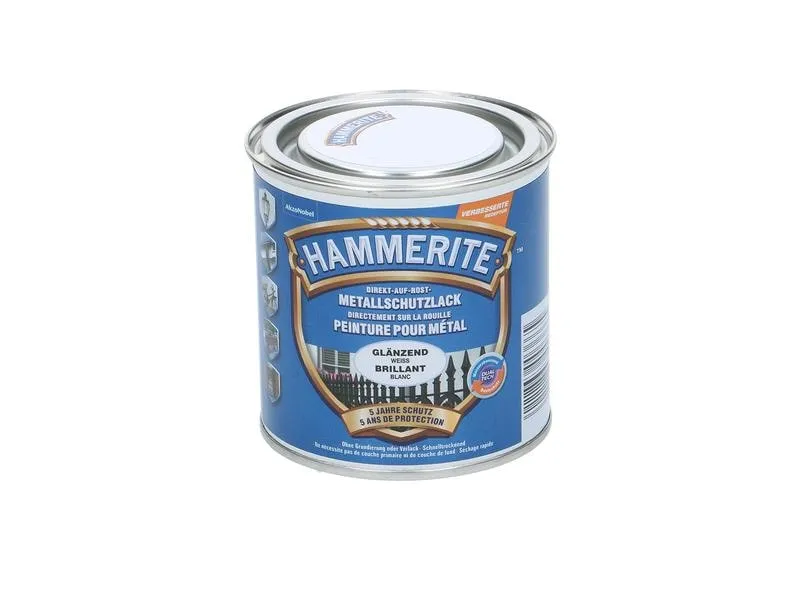 Hammerite Metall-Schutzlack HG Weiss, 250 ml Hammerite Metall-Schutzlack HG Weiss, 250 ml