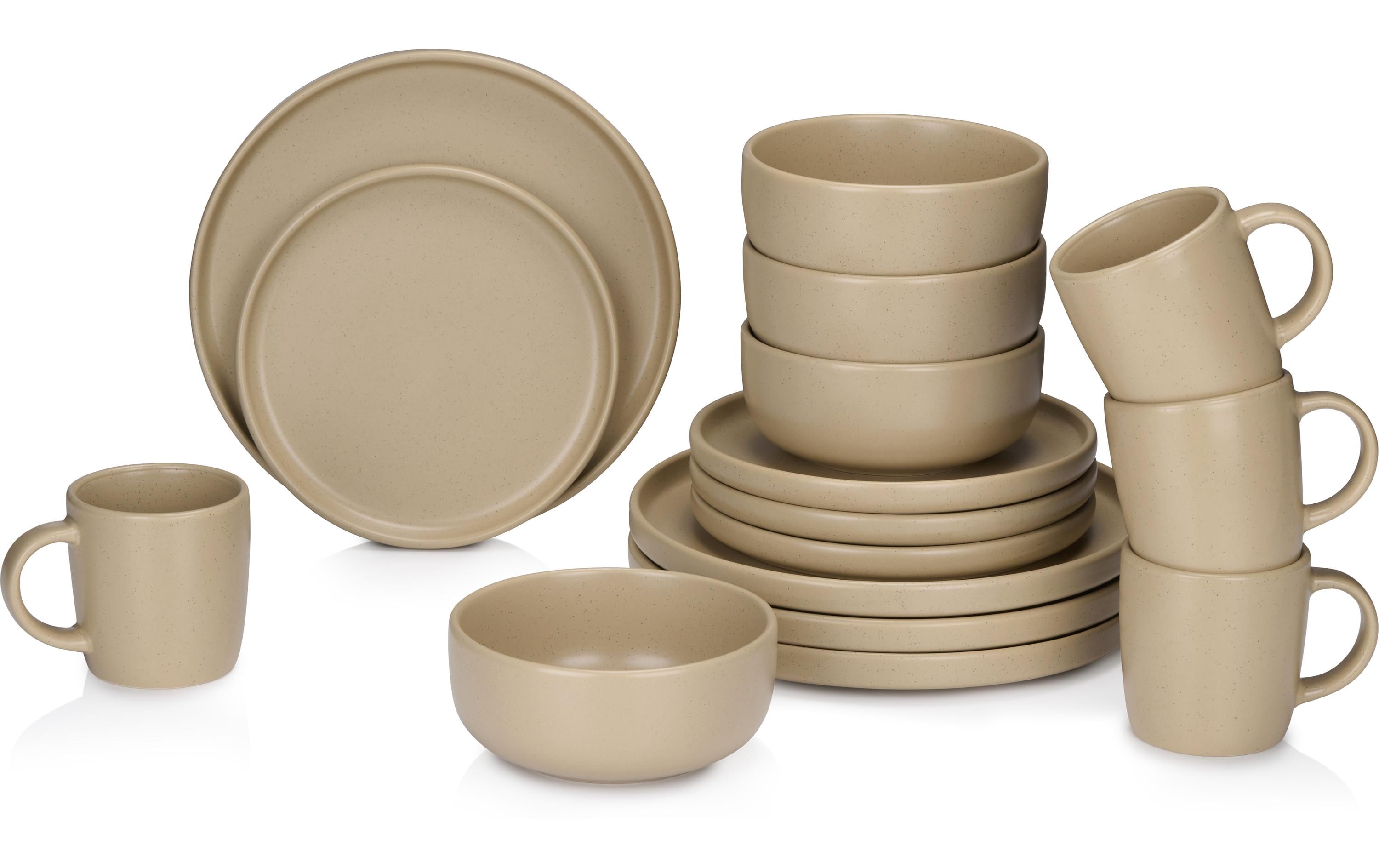 alpina Speise-Service Geschirrset Beige, 16-teilig