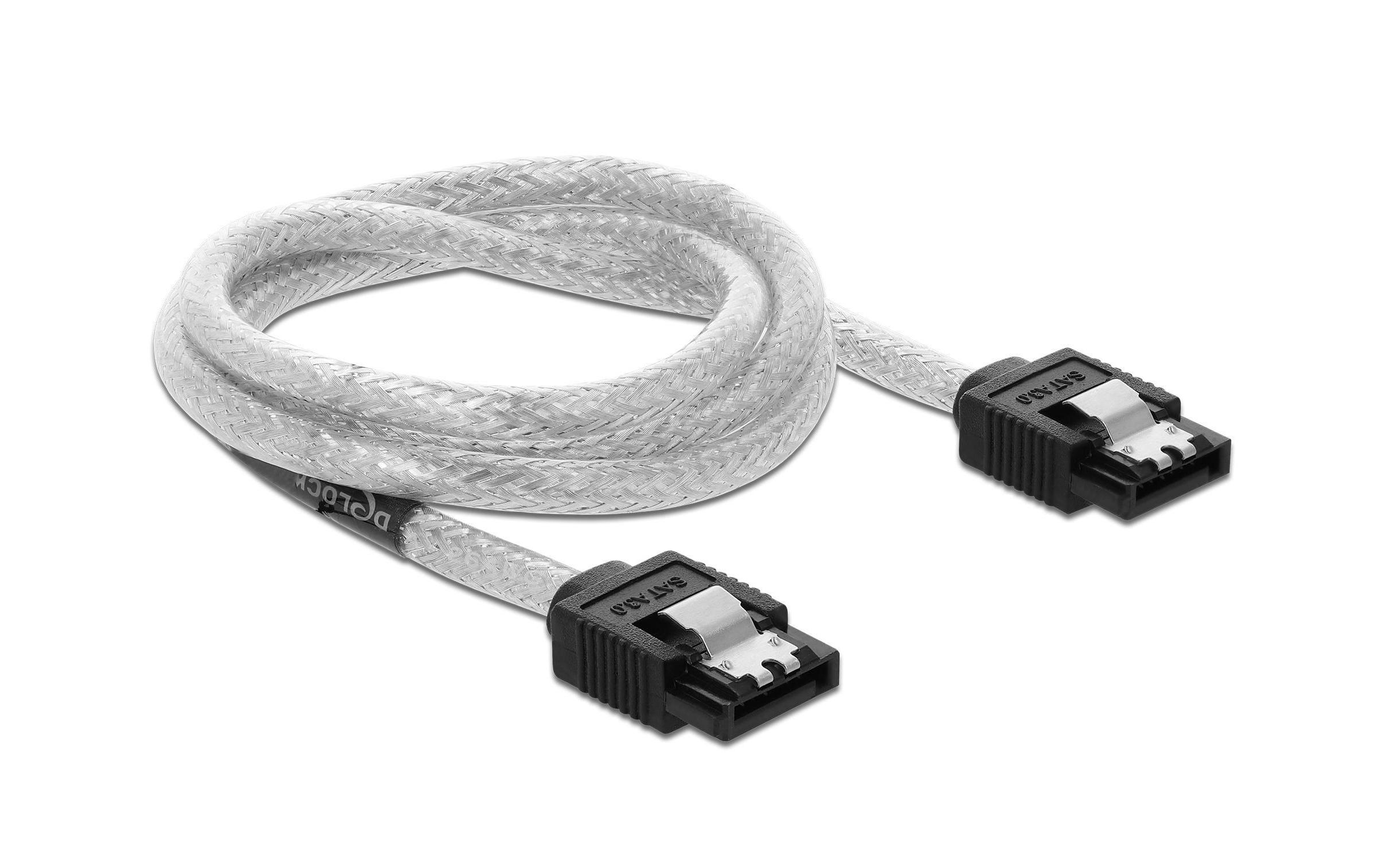 Delock SATA3-Kabel 70 cm, transparent