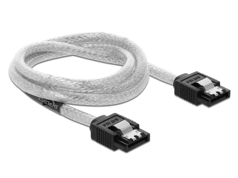 Delock SATA3-Kabel 70 cm, transparent