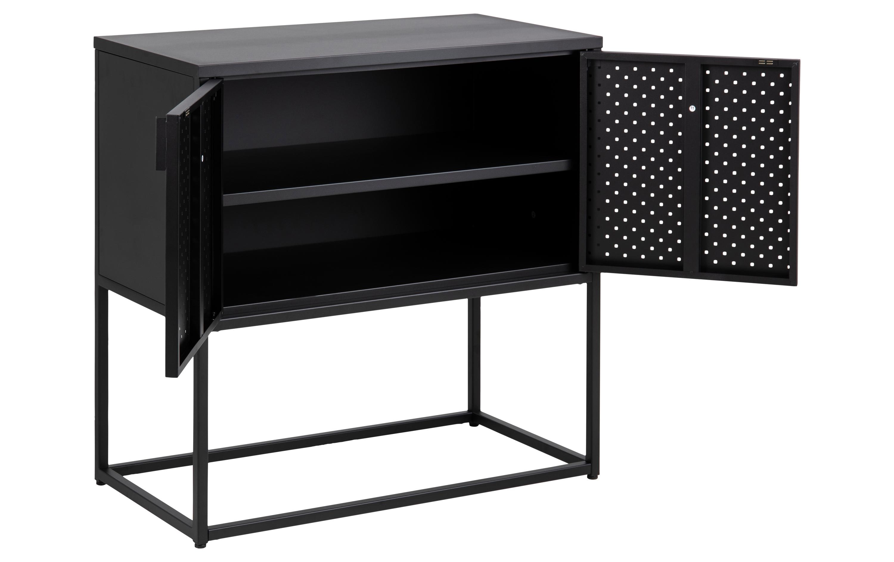 AC Design Kommode Newton 82 x 40 x 80 cm, Schwarz