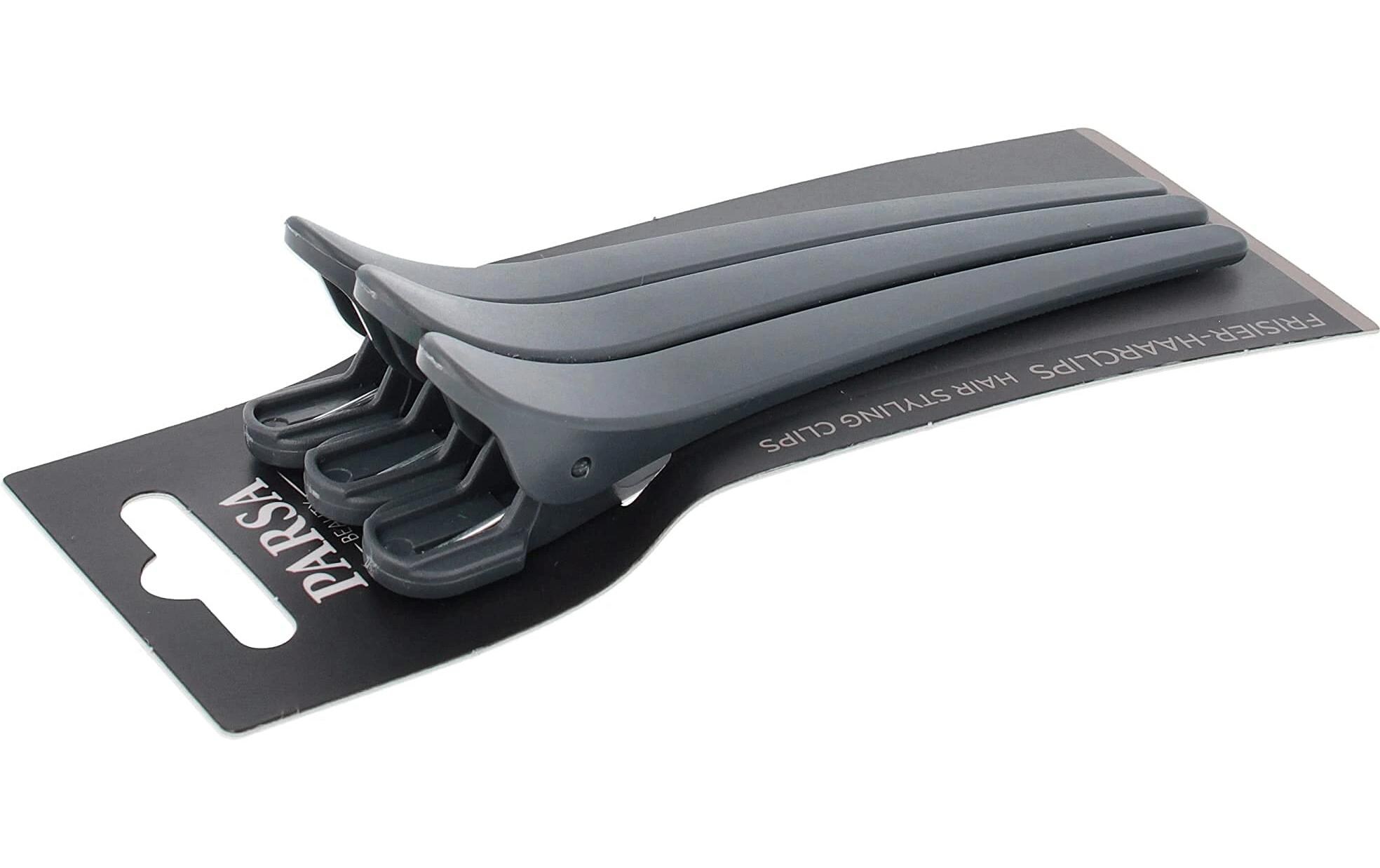 Parsa Beauty Frisier-Haarclips Grau 3 Stück