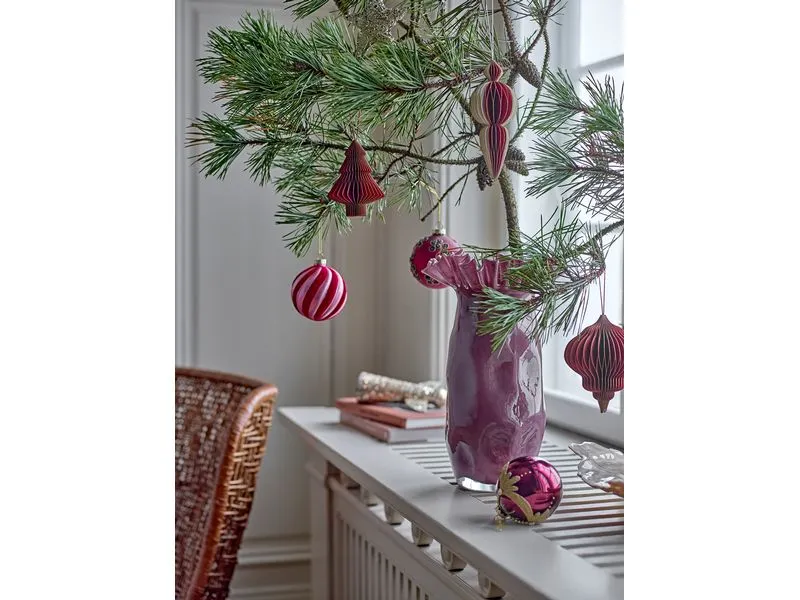 Bloomingville Weihnachtskugel Camia 2 Stück, Rot