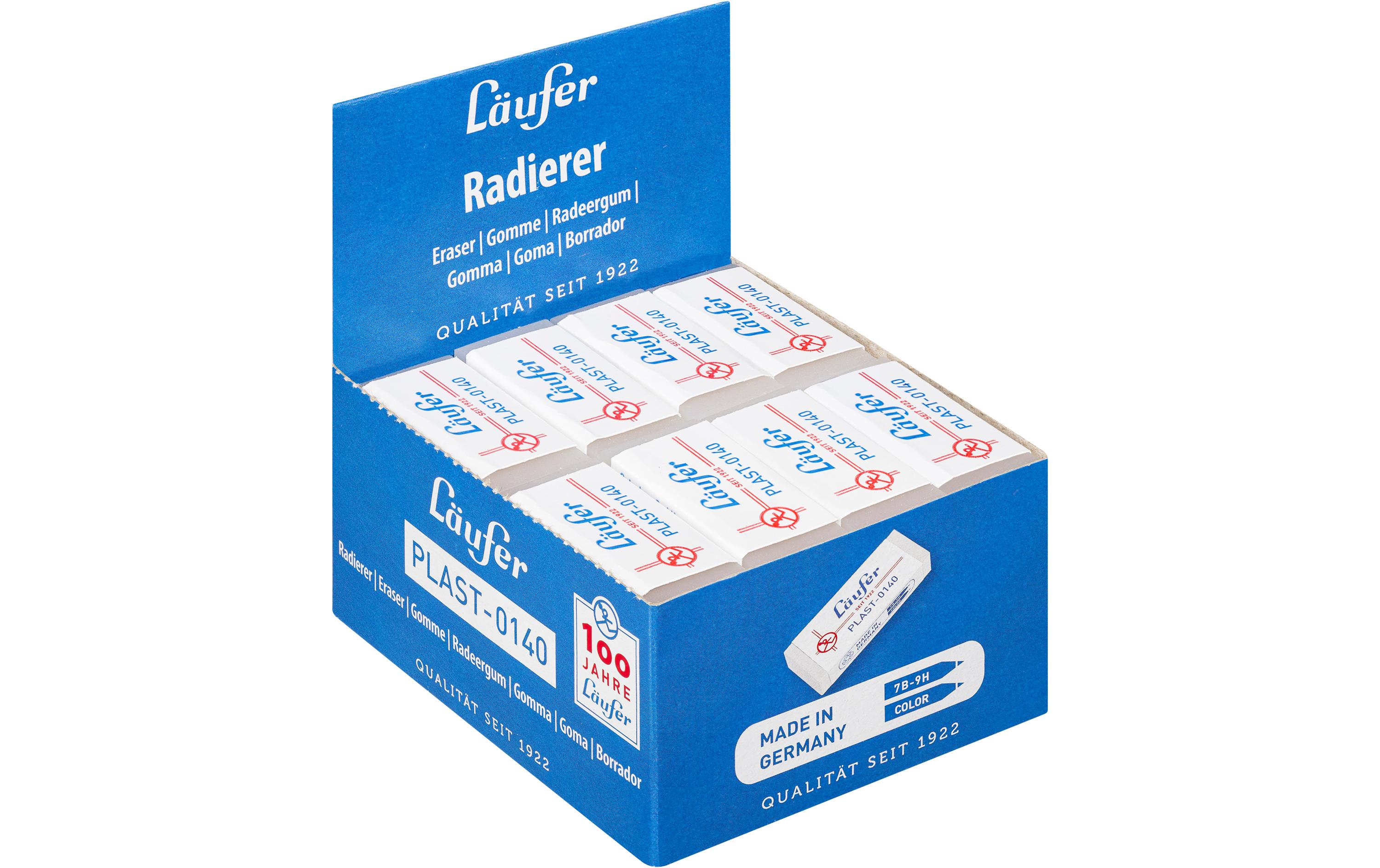 Läufer Radiergummi PLAST-0140 Weiss, 40 Stück Läufer Radiergummi PLAST-0140 Weiss, 40 Stück