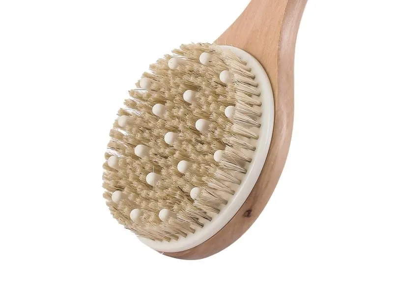 MSV Körperbürste für Massage 41 cm, Braun