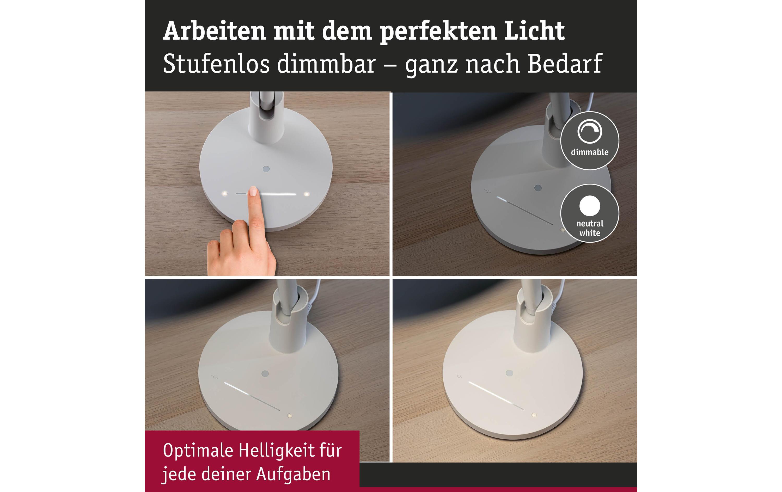 Paulmann Schreibtischleuchte Schreibtischleuchte Weiss matt