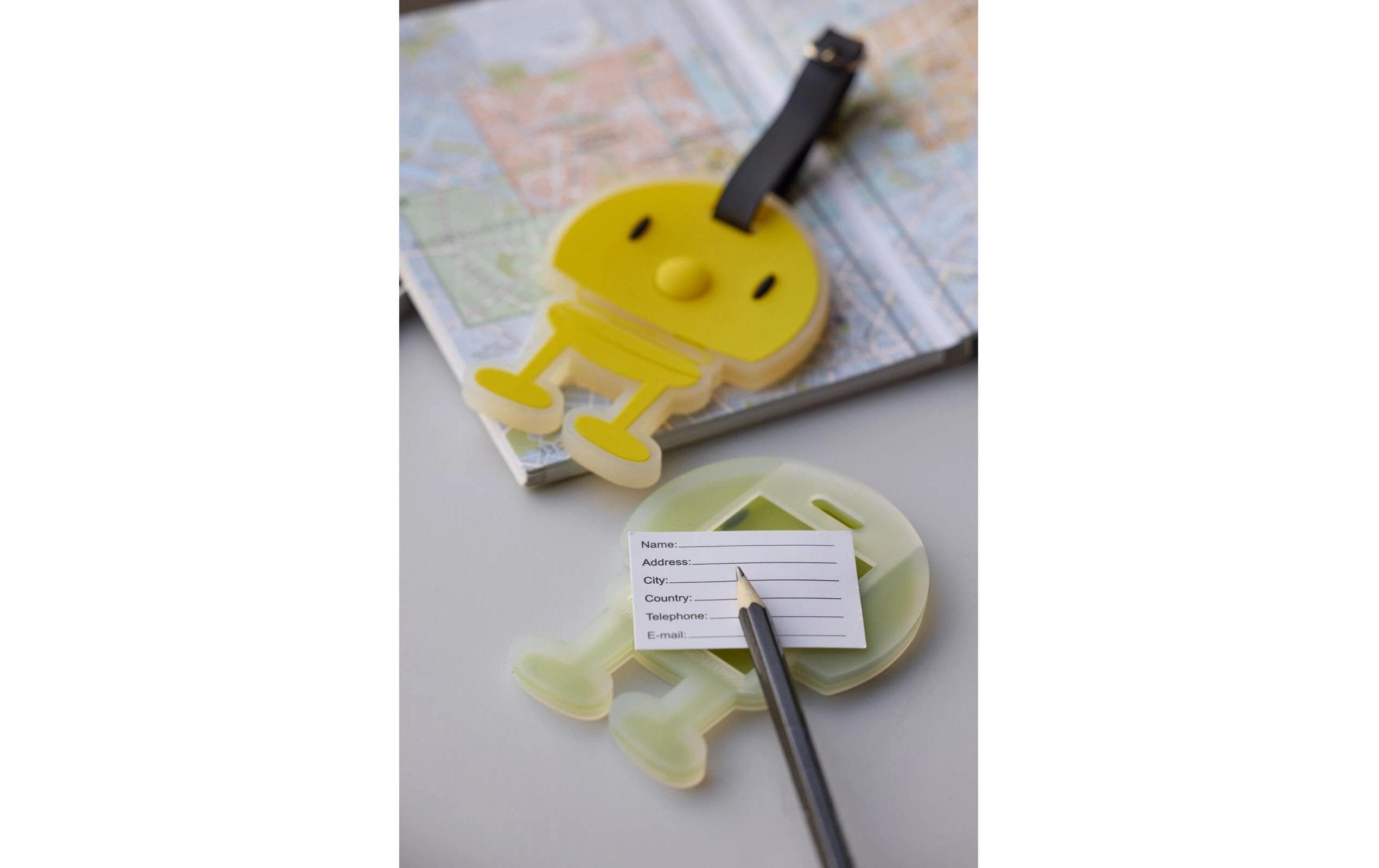 Hoptimist Kofferlabel Gelb/Schwarz