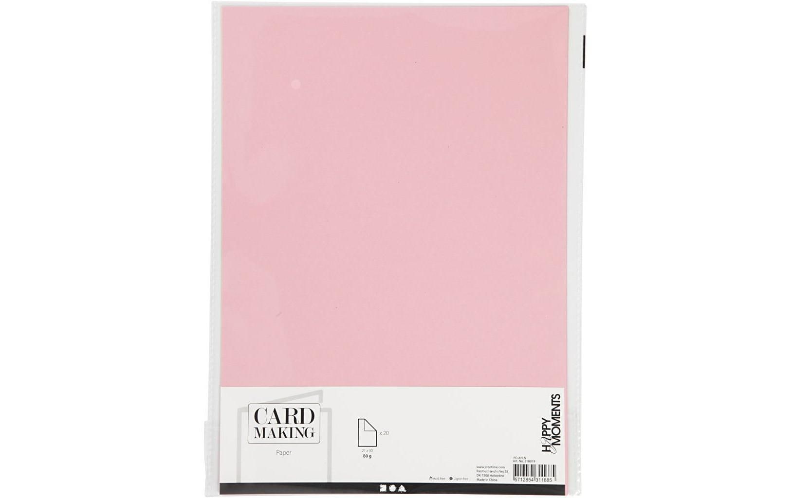 Creativ Company Bastelpapier 70 g, 20 Blatt, Rosa