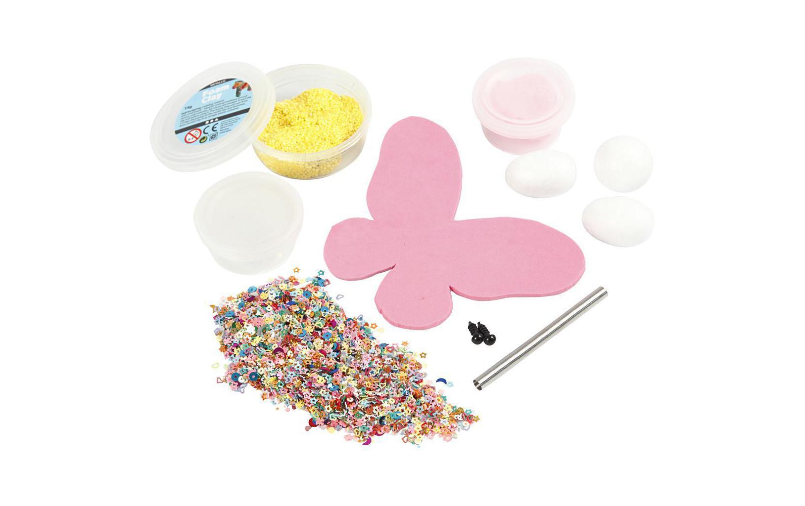 Creativ Company Modellier-Set Silk / Foam Clay Schmetterling, 1 Set