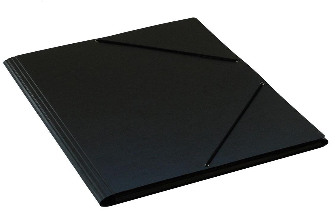 EROLA Gummibandmappe A3 Pressspan Schwarz