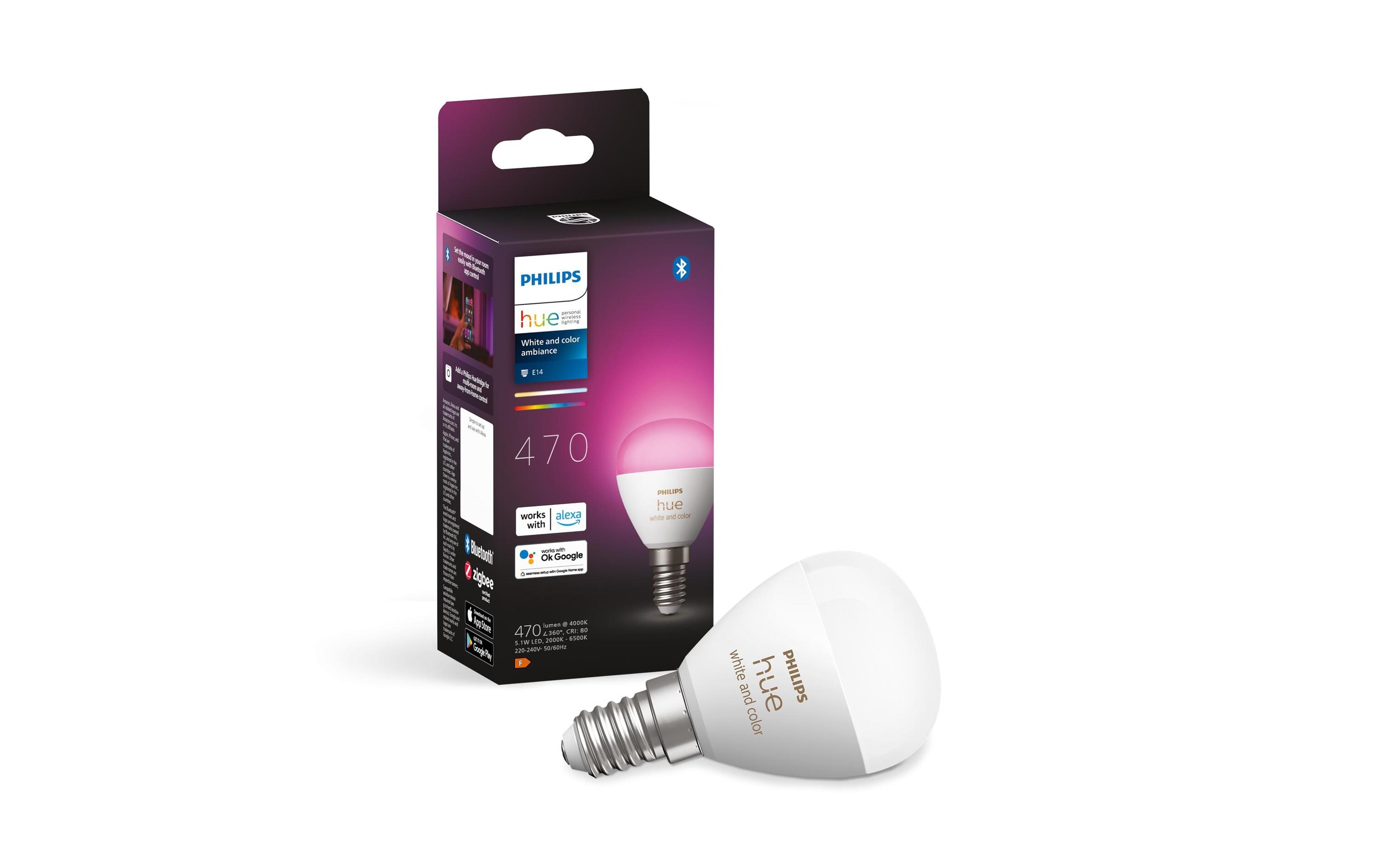 Philips Hue White & Color Ambiance E14 Luster Tropfenform 470 lm Philips Hue White & Color Ambiance E14 Luster Tropfenform 470 lm