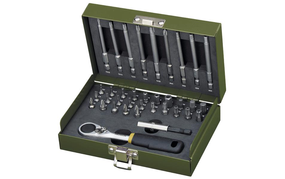 Proxxon Steckschlüssel-Set 1/4 MICRO-Bit Ratsche 36-teilig Proxxon Steckschlüssel-Set 1/4 MICRO-Bit Ratsche 36-teilig