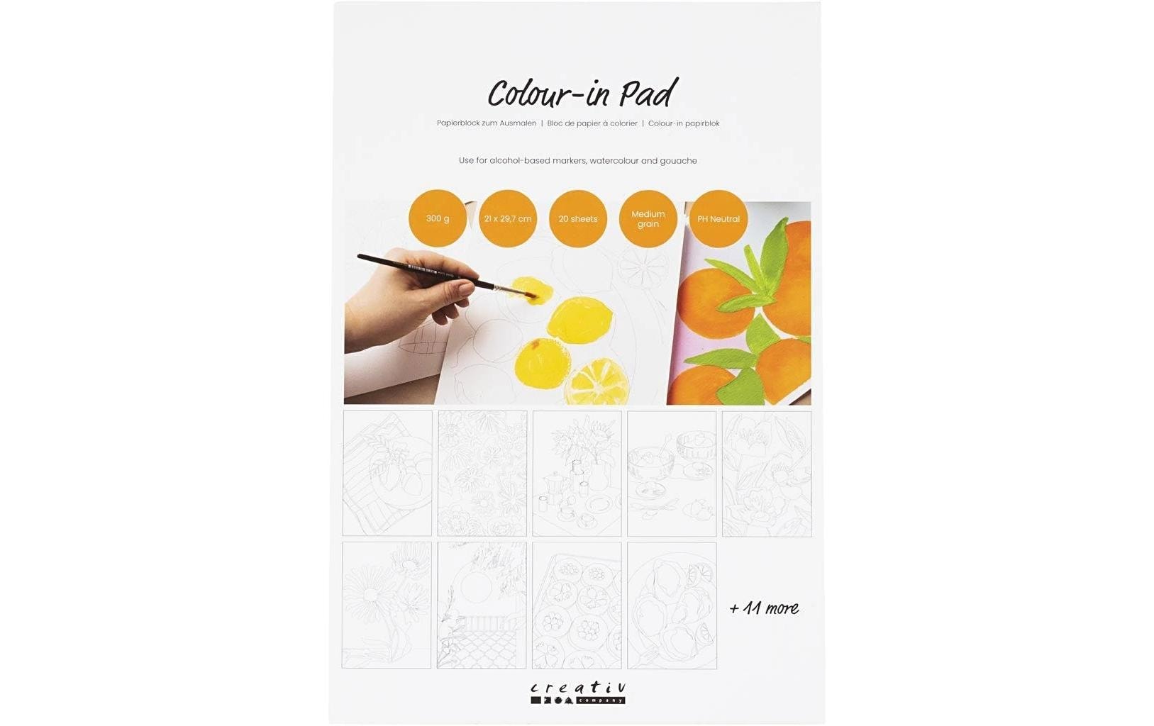 Creativ Company Aquarellpapier A4, 300 g/m², 20 Blatt