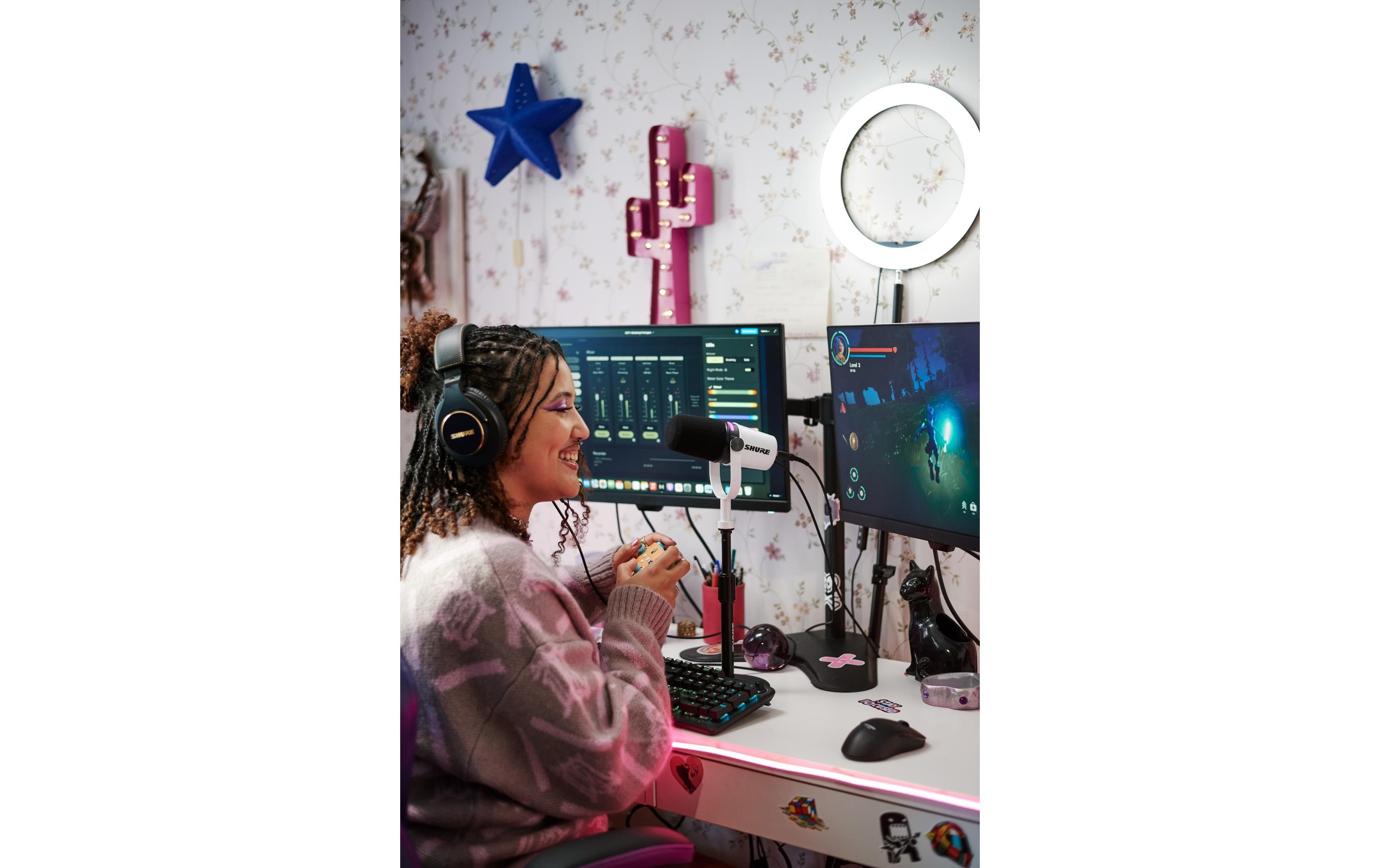 Shure Mikrofon MV7+ Weiss