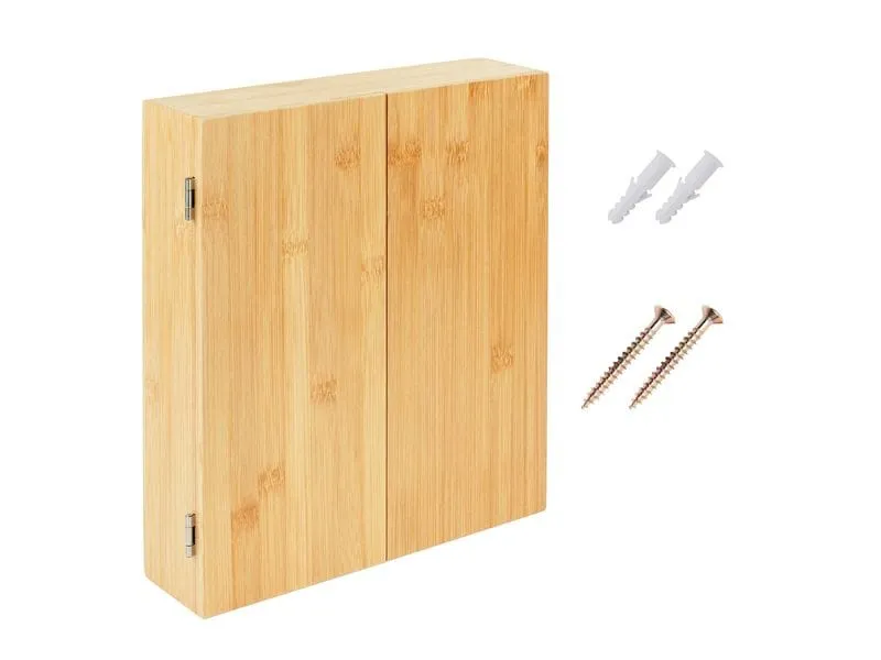 relaxdays Teebeutel-Box Hellbraun