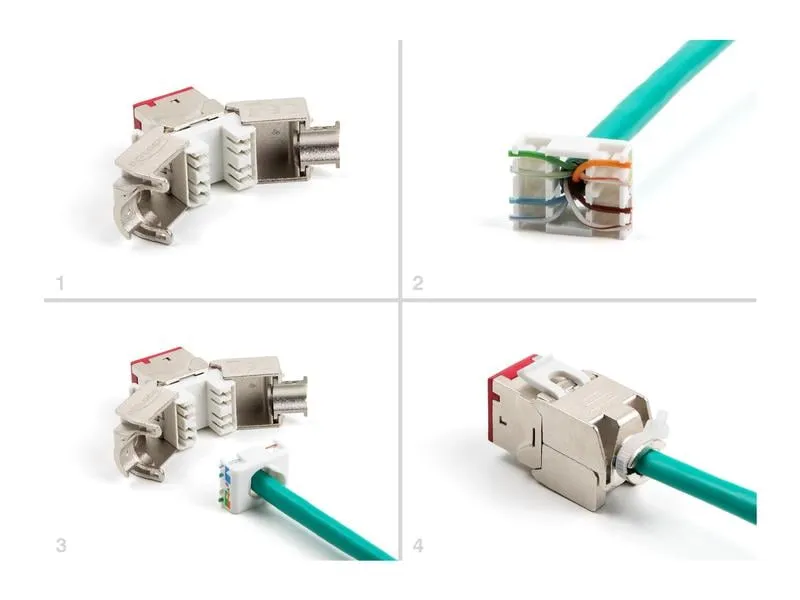 Delock Keystone-Modul RJ45 zu LSA Cat.6A Rot, 10 Stück Delock Keystone-Modul RJ45 zu LSA Cat.6A Rot, 10 Stück