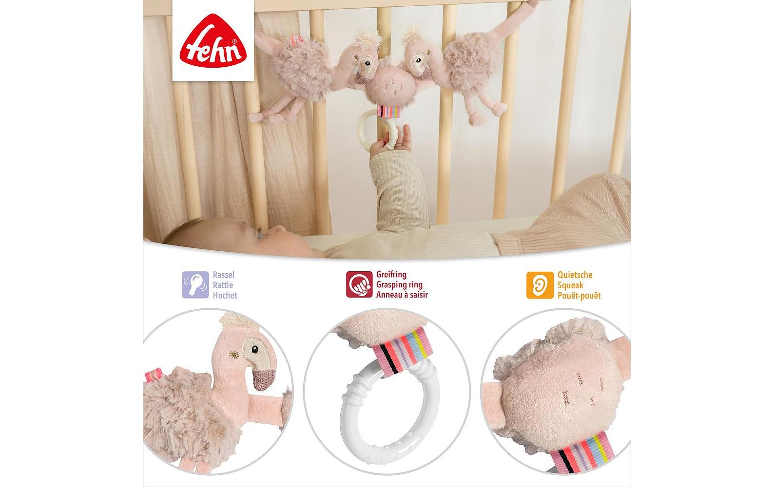 fehn Kinderwagenkette Flamingo Rose