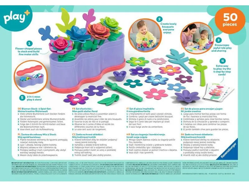 play+ Steck- und Spiel-Set Blumen