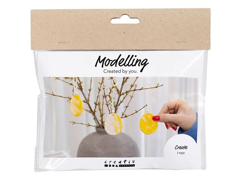 Creativ Company Bastelset Ostern Modellieren 1 Stück, Hellgelb