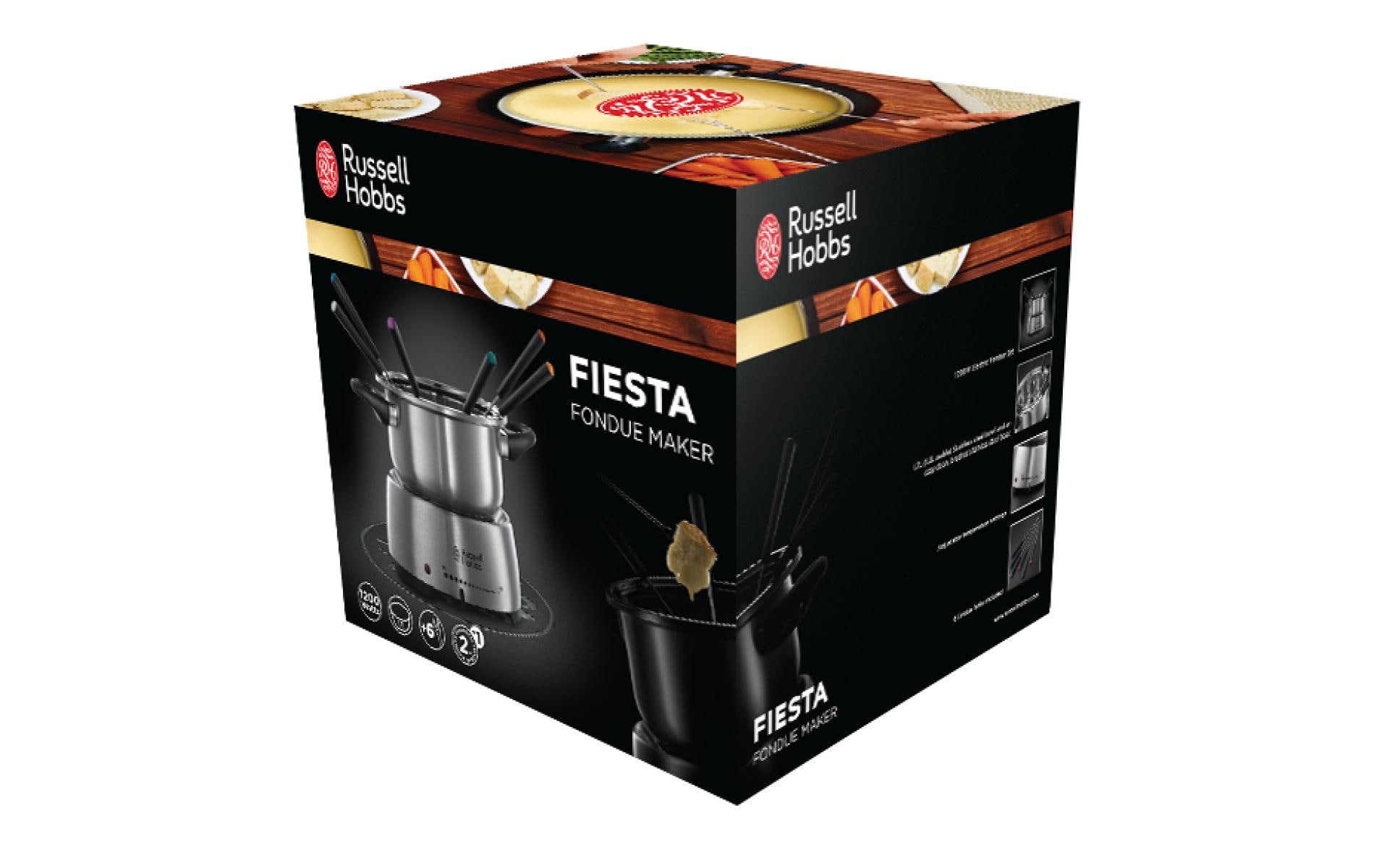 Russell Hobbs Fondue Maker Fiesta 8 Teile, Silber