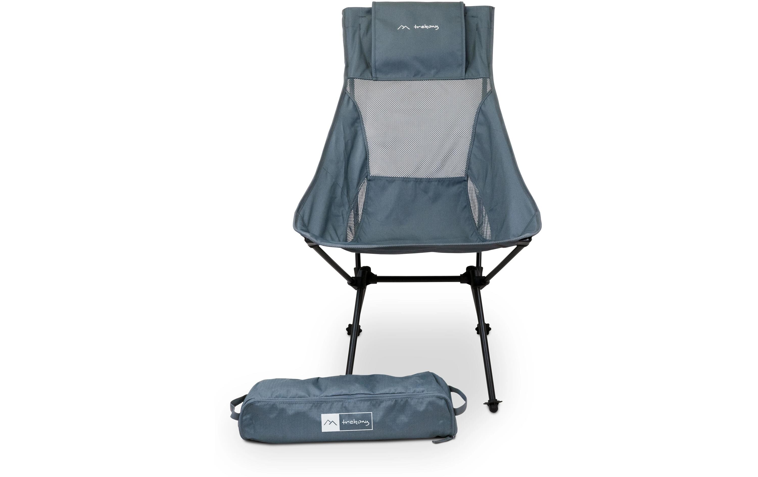 Trekony Campingstuhl Hoch Anthrazit