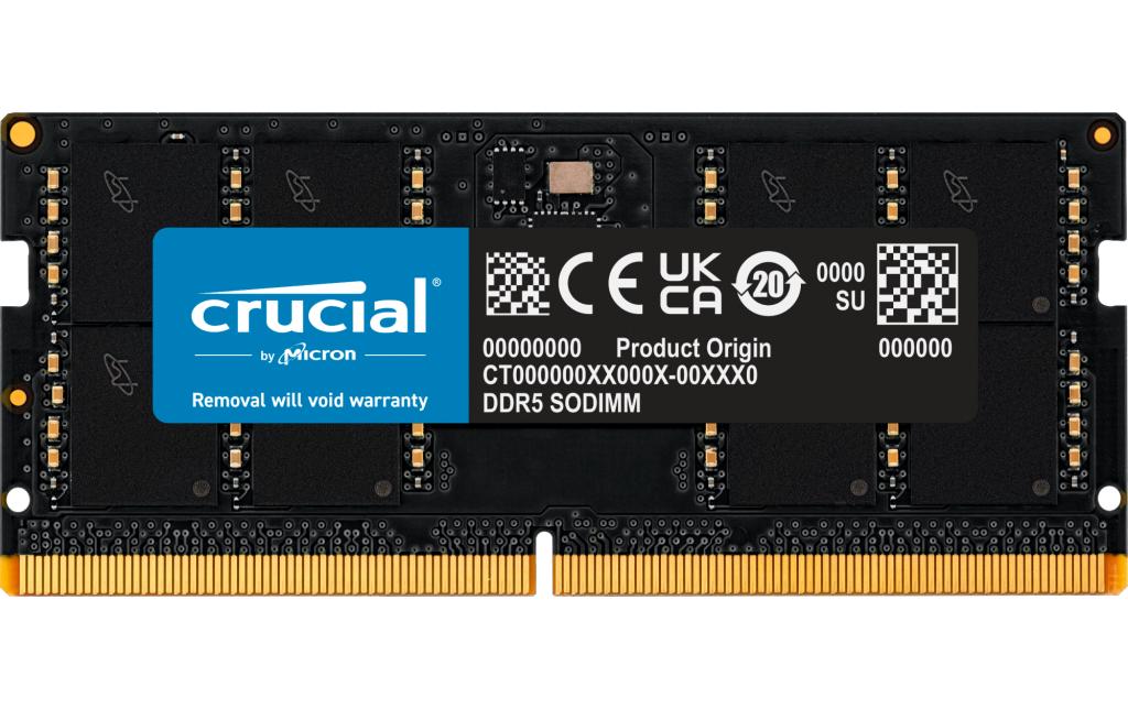 Crucial SO-DDR5-RAM CT32G48C40S5 4800 MHz 1x 32 GB Crucial SO-DDR5-RAM CT32G48C40S5 4800 MHz 1x 32 GB
