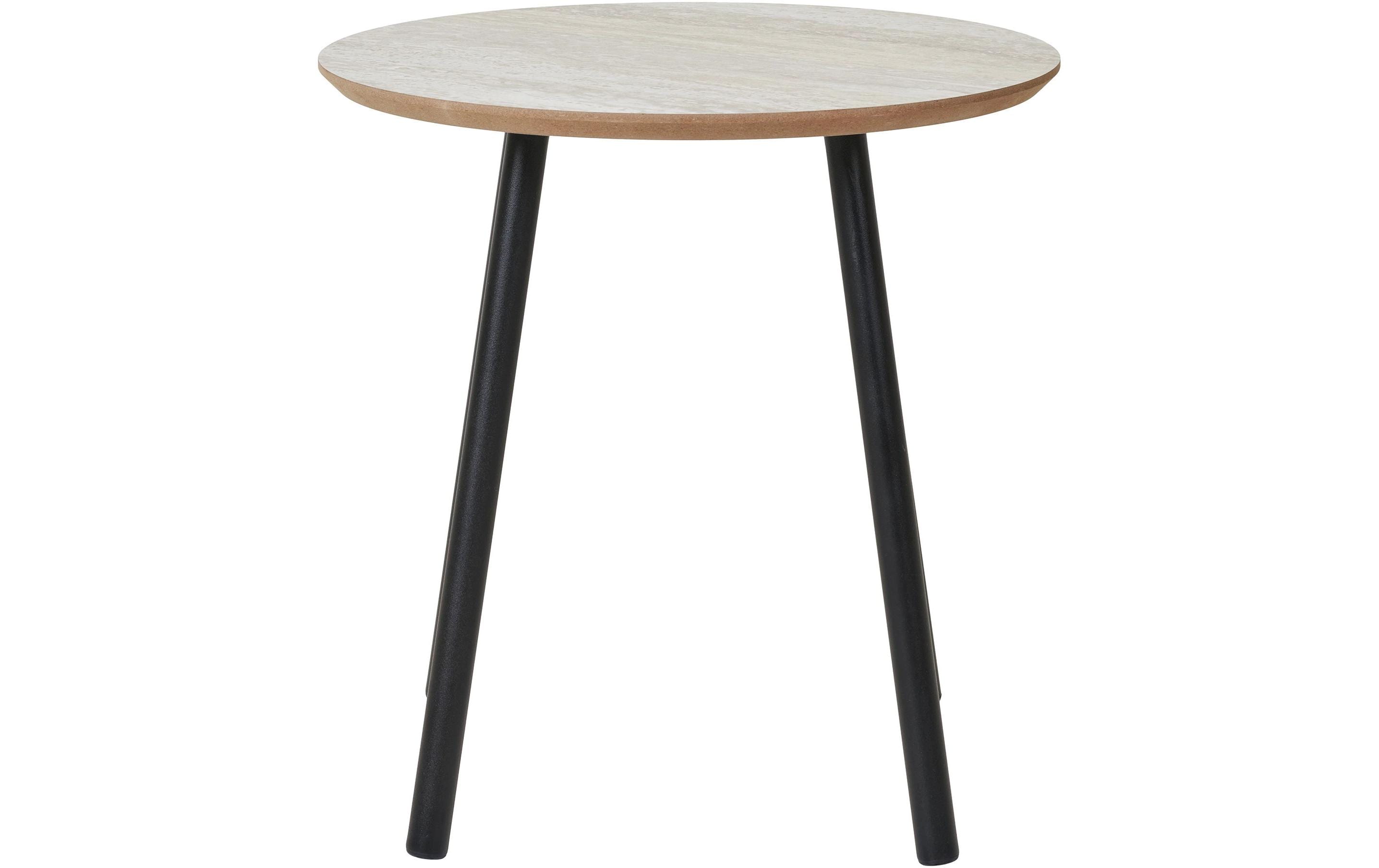 House Nordic Beistelltisch Aalst 40 x 40 cm, Beige/Schwarz