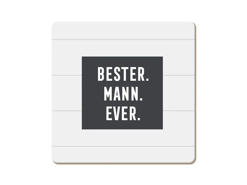 Grafik Werkstatt Korkuntersetzer Bester. Mann. Ever.