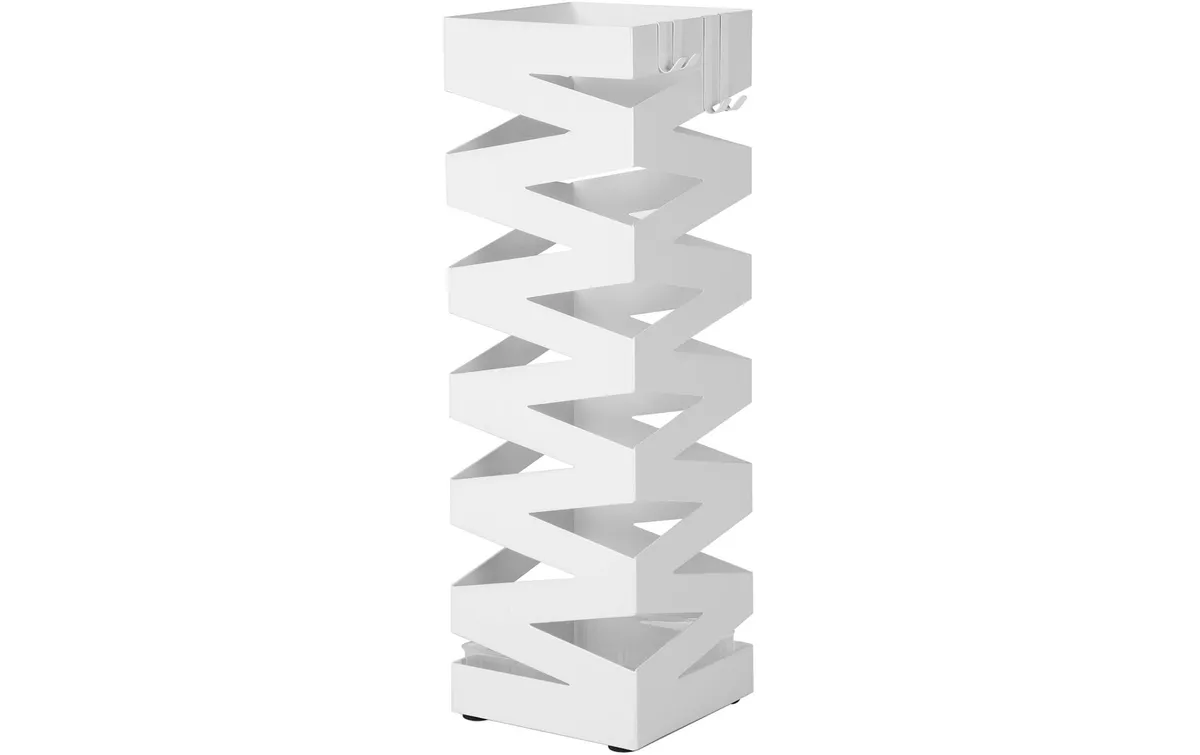 Songmics Schirmständer mit Zick-Zack Muster 49 cm, Weiss Songmics Schirmständer mit Zick-Zack Muster 49 cm, Weiss