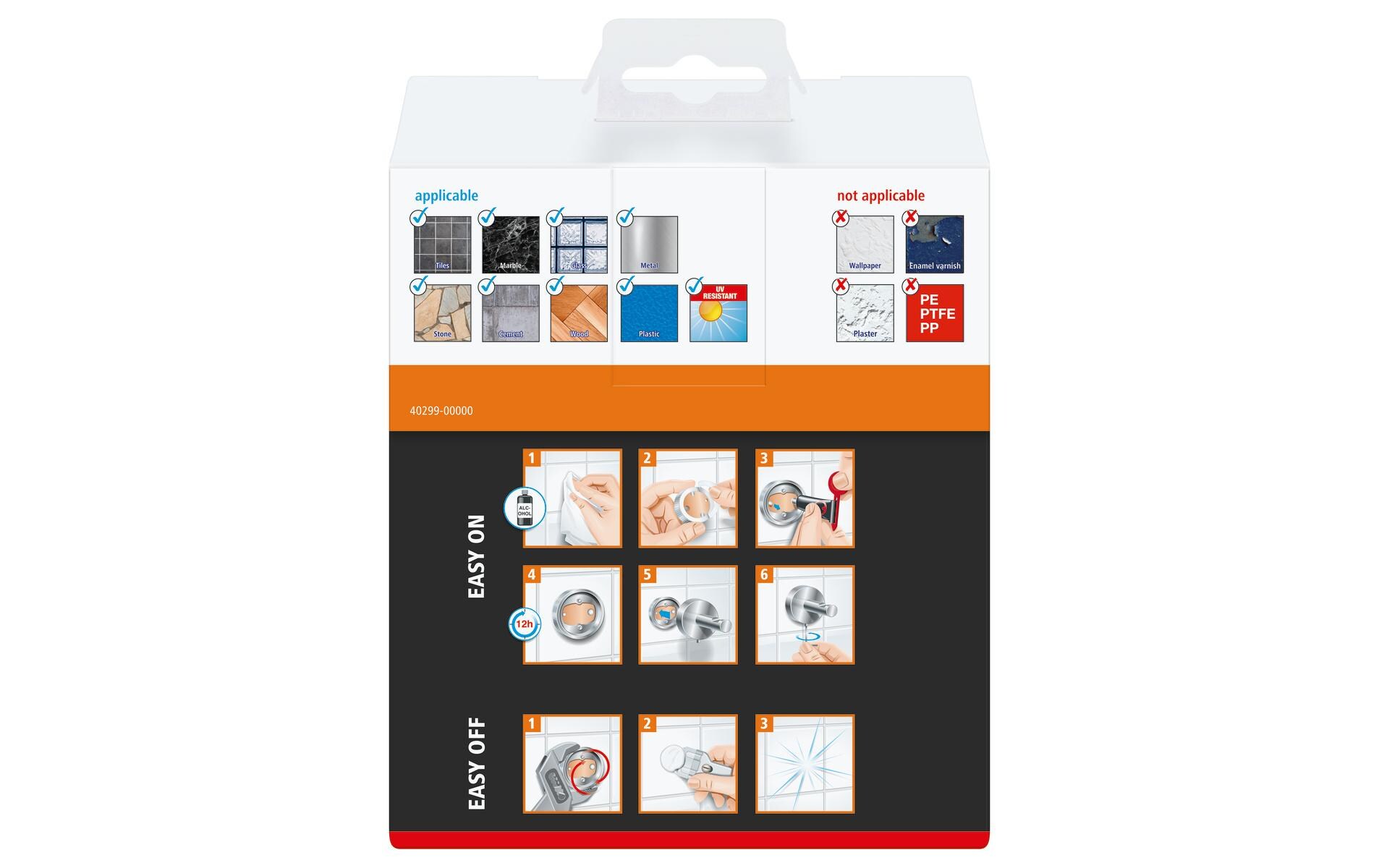 tesa Luup Zahnbürstenhalter ohne Bohren, silber