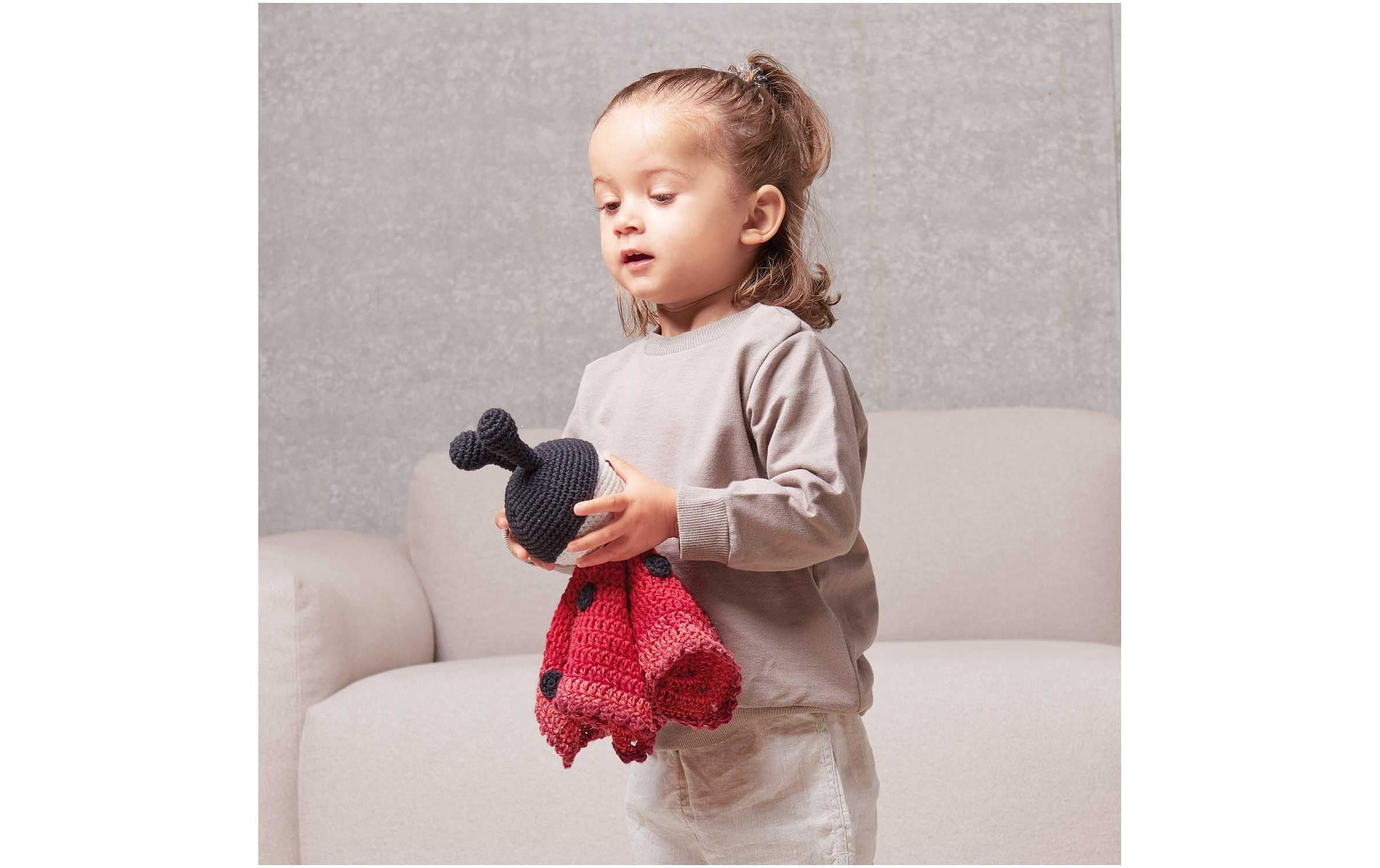 Rico Design Häkelset Baby Blankies Marienkäfer, 8-teilig