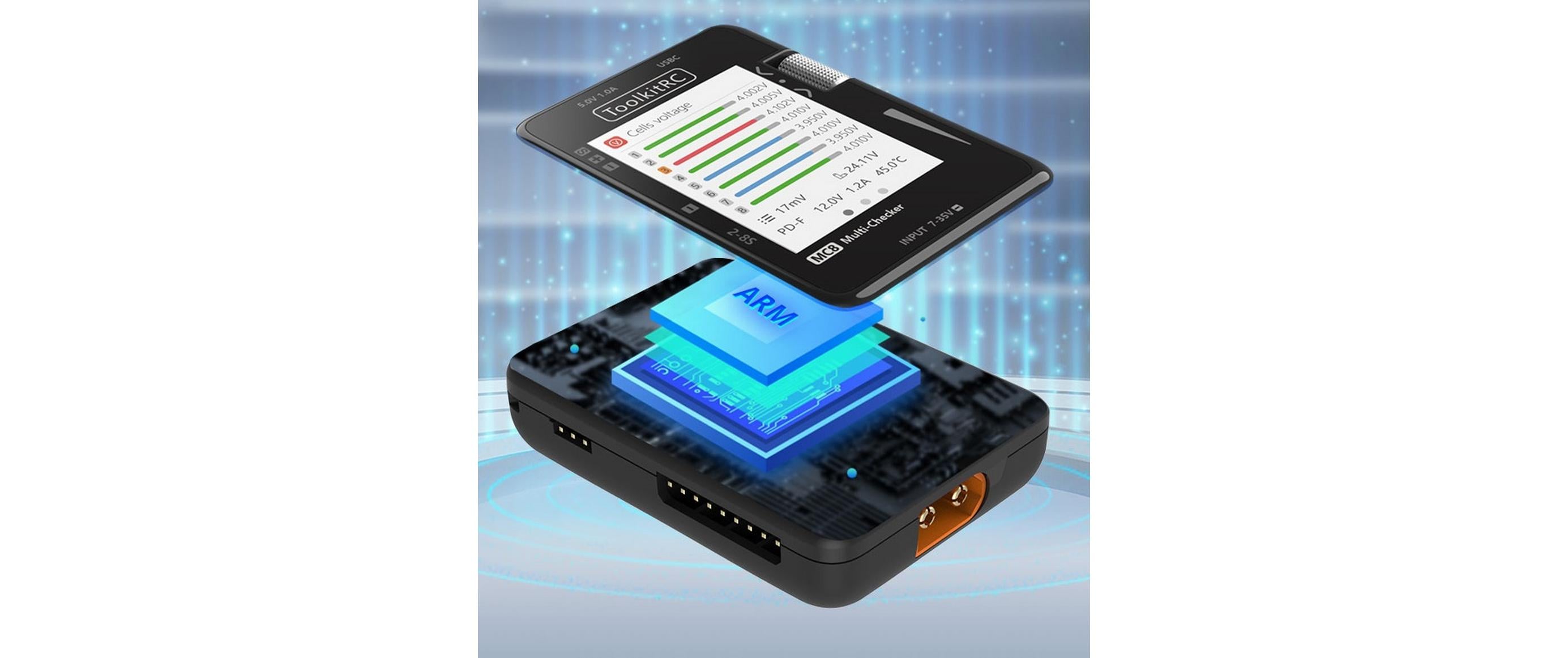 ToolkitRC Akkutester MC8 Multitool mit USB Ladefunktion