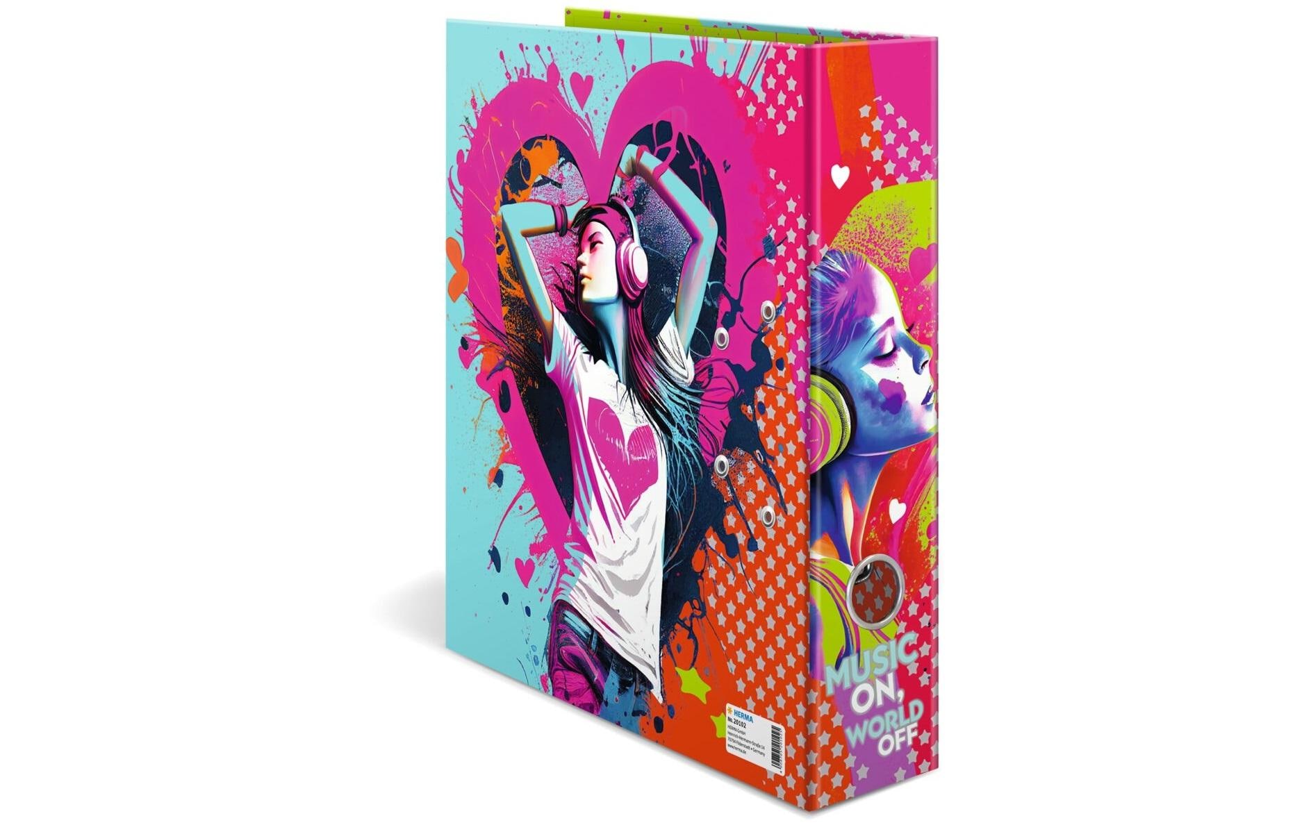 HERMA Ordner Music Girl A4, 7 cm