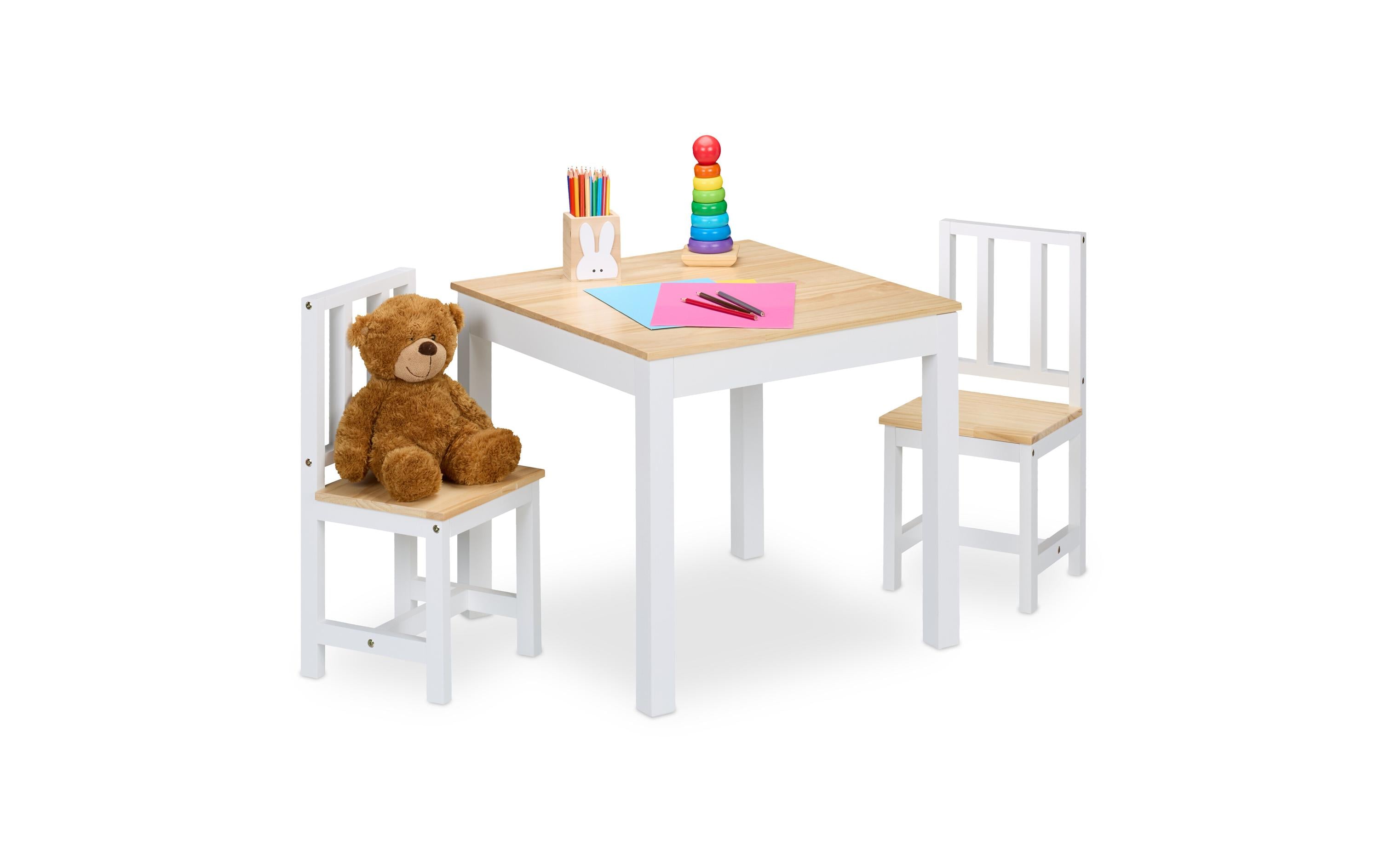 relaxdays Kindersitzgruppe 3-teilig Hellbraun; Weiss relaxdays Kindersitzgruppe 3-teilig Hellbraun; Weiss