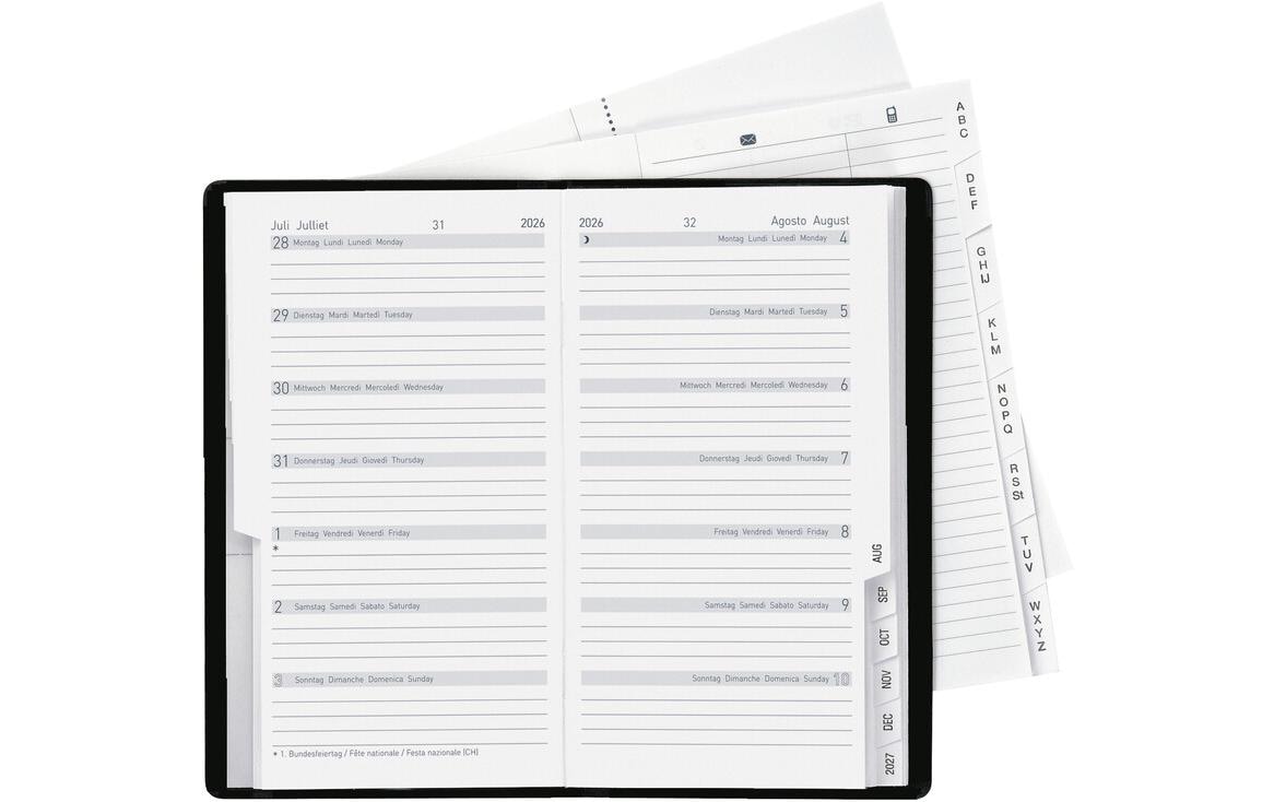 Biella Planer Bern Schwarz, 8.7 x 15.3 cm, 1 Woche/2 Seiten Biella Planer Bern Schwarz, 8.7 x 15.3 cm, 1 Woche/2 Seiten