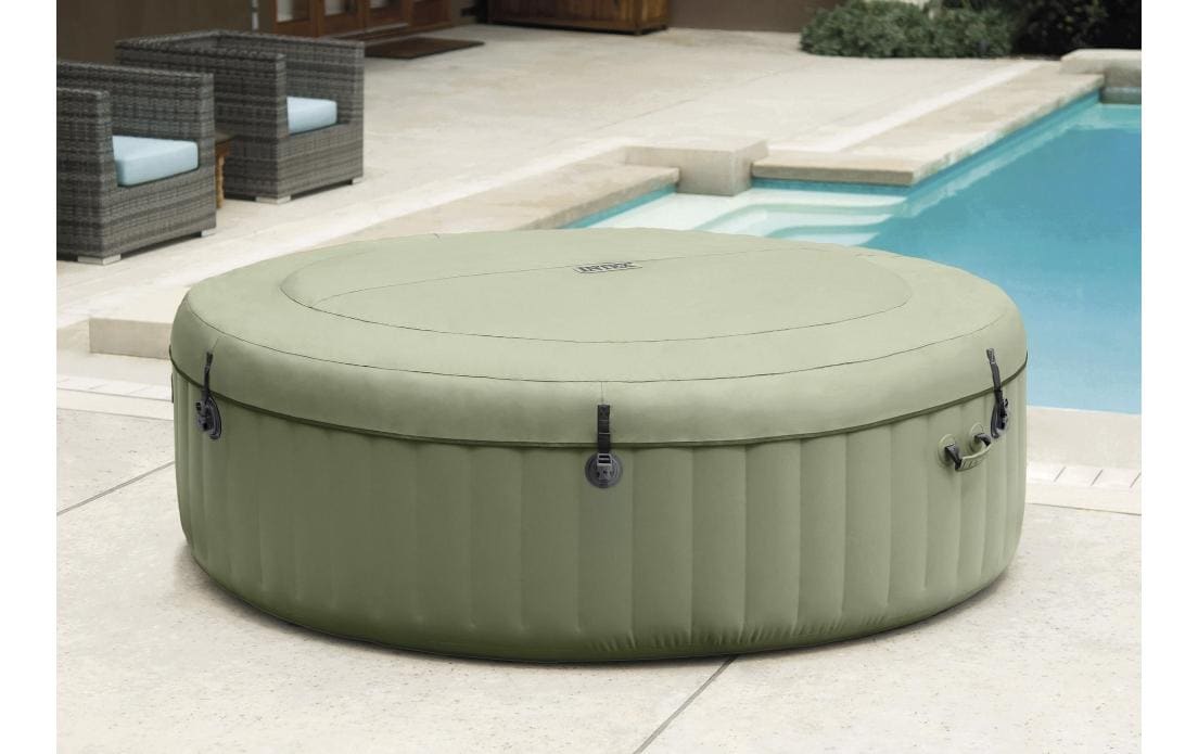 Intex 4-Personen Olive Grün Round Bubble Spa Set Ø 196