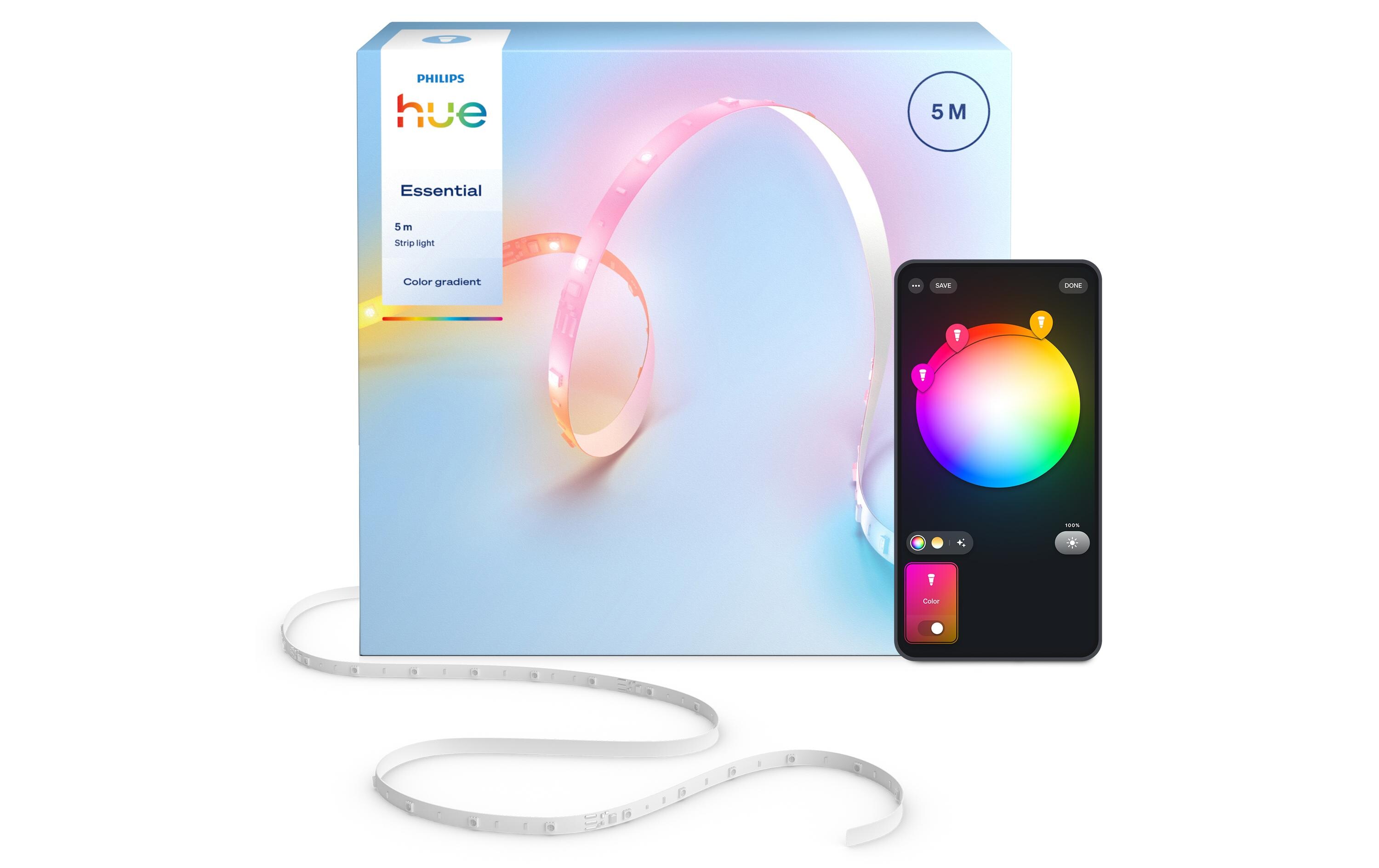 Philips Hue LED-Stripe Essential Gradient Mehrfarbig, 5 m Philips Hue LED-Stripe Essential Gradient Mehrfarbig, 5 m