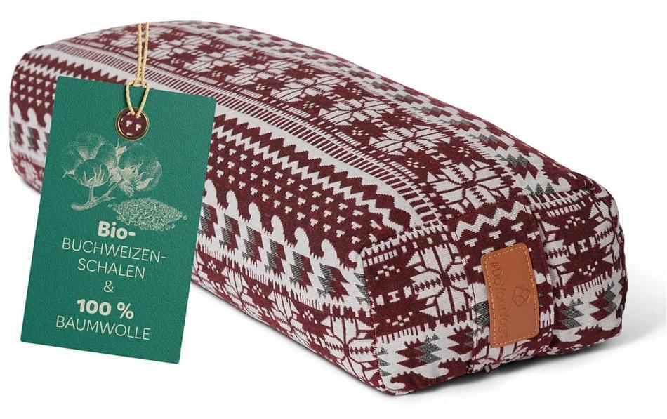 DoYourYoga Yoga-Bolster Paravati Weiss/Rot