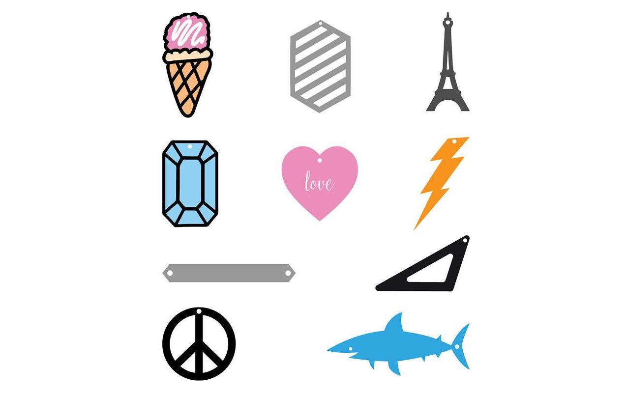 Silhouette Schmuck Bastelset Schrumpffolie Silhouette Schmuck Bastelset Schrumpffolie