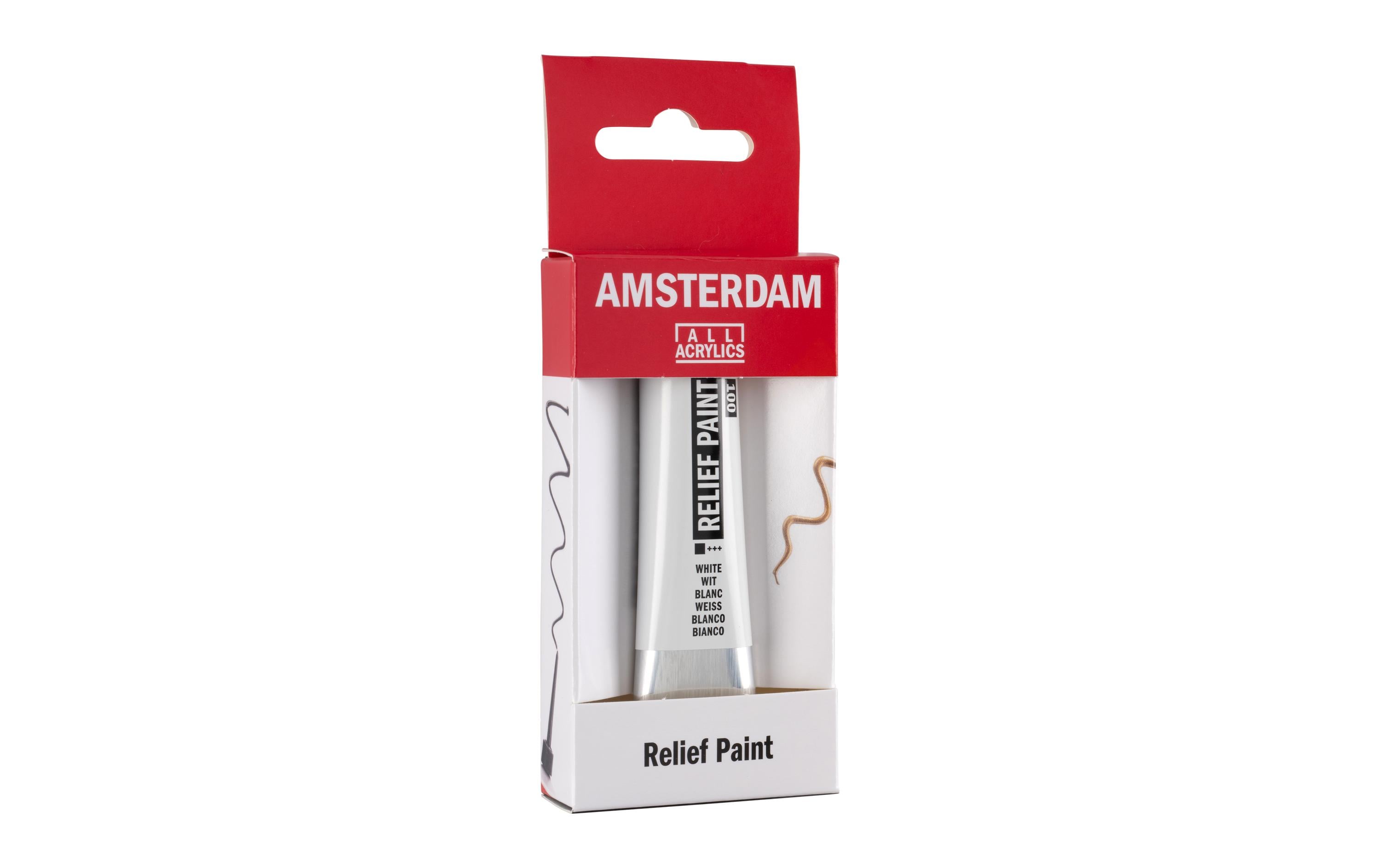 Amsterdam Acrylfarbe Reliefpaint 100 weiss deckend, 20 ml 20 ml, Weiss Amsterdam Acrylfarbe Reliefpaint 100 weiss deckend, 20 ml 20 ml, Weiss