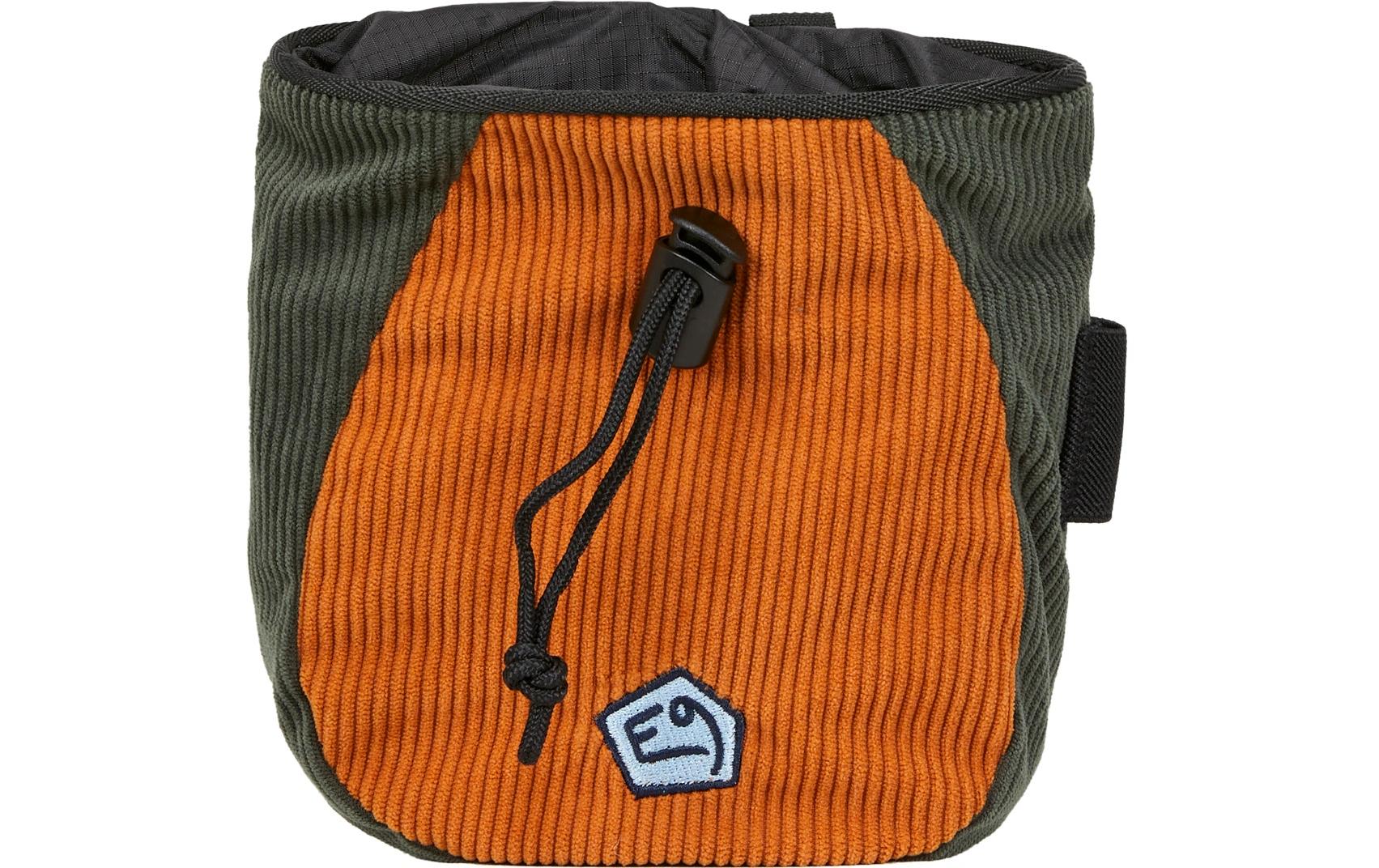E9 Chalk Bag Drop-VS Dunkelgrün/Orange